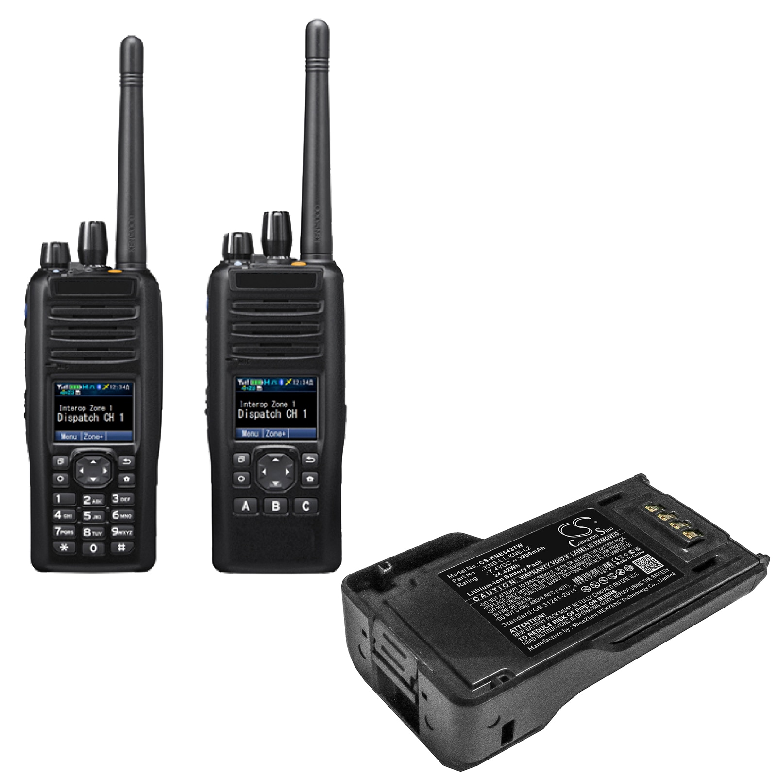 Batteri for Toveis radio for Kenwood P25, TK-5230, TK-5330 etc.