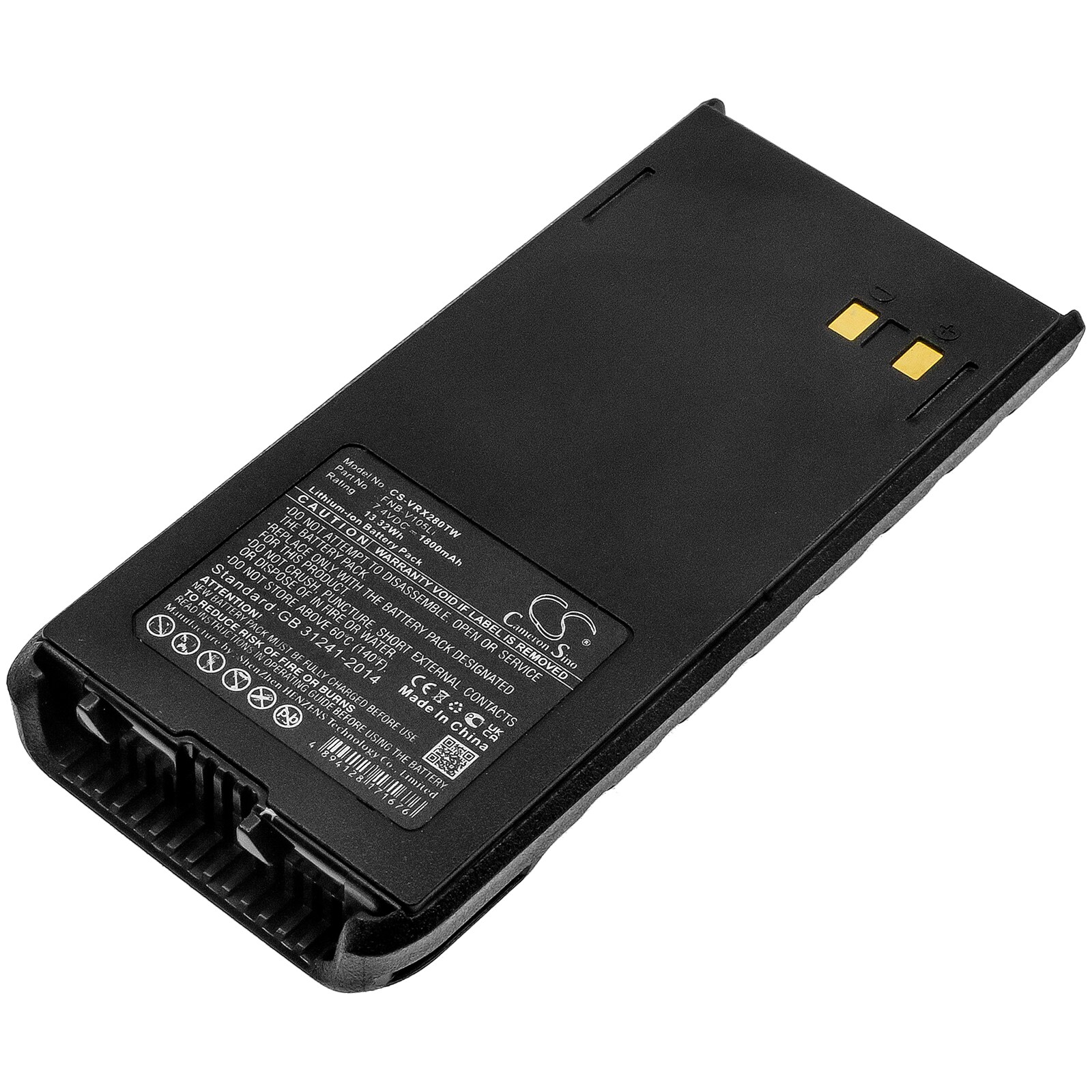 Batteri for Toveis-radio for Vertex HX280S, HX280, HX280E osv.