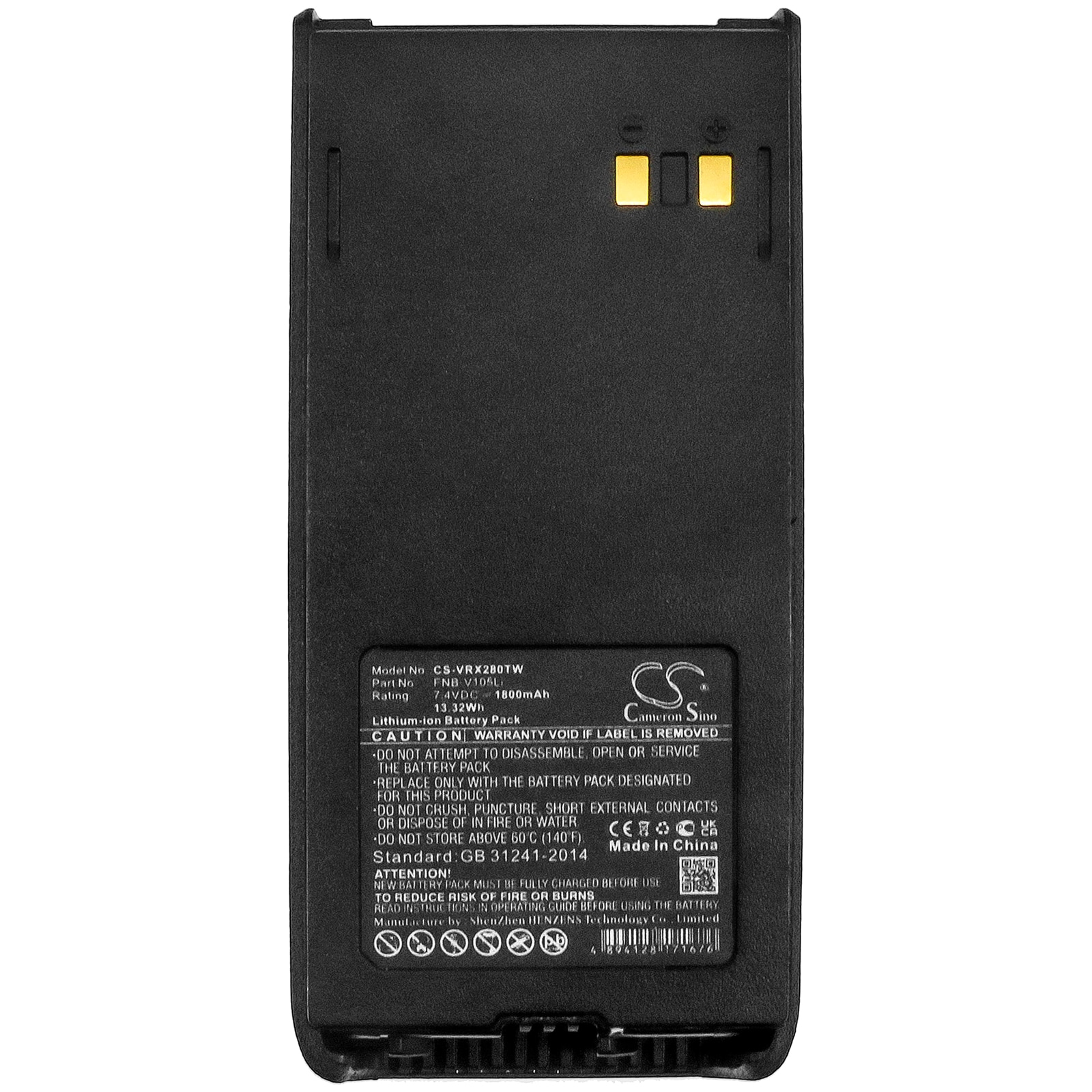 Batteri for Toveis-radio for Vertex HX280S, HX280, HX280E osv.