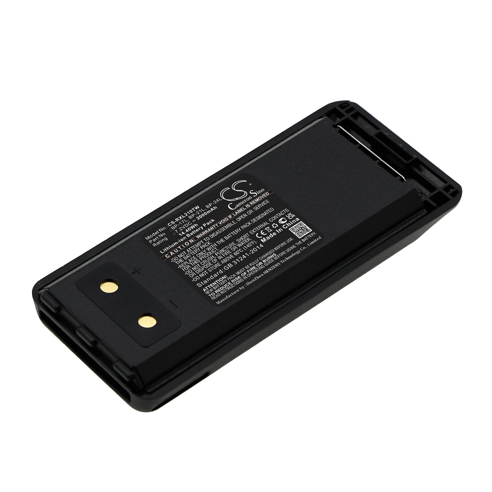 Batteri til Toveis-radio for Rexon RL328, LIS2010, LIS201 og andre.