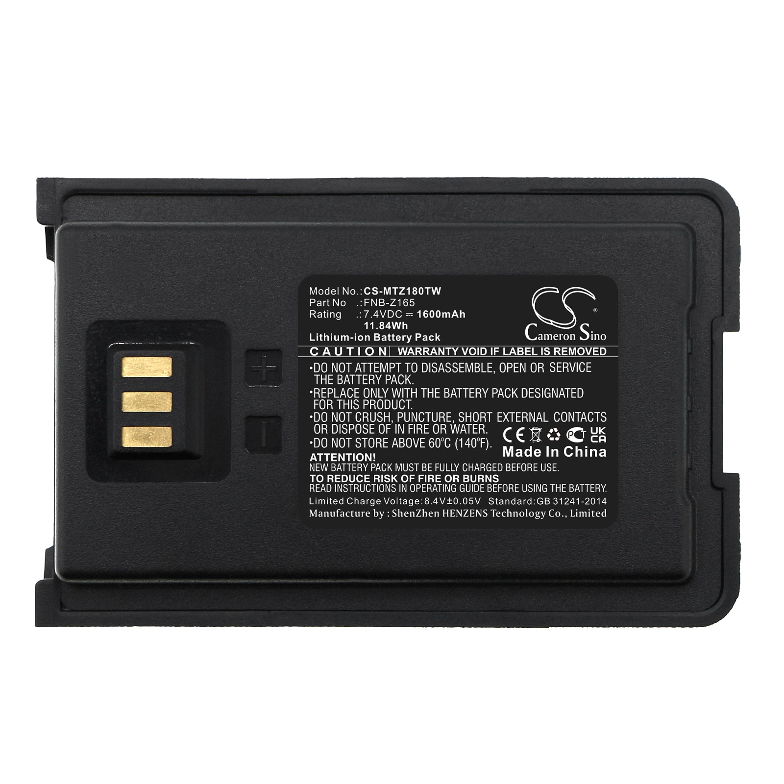 Batteri for Toveis-radio for Motorola VZ-10, VZ-18, VZ-12