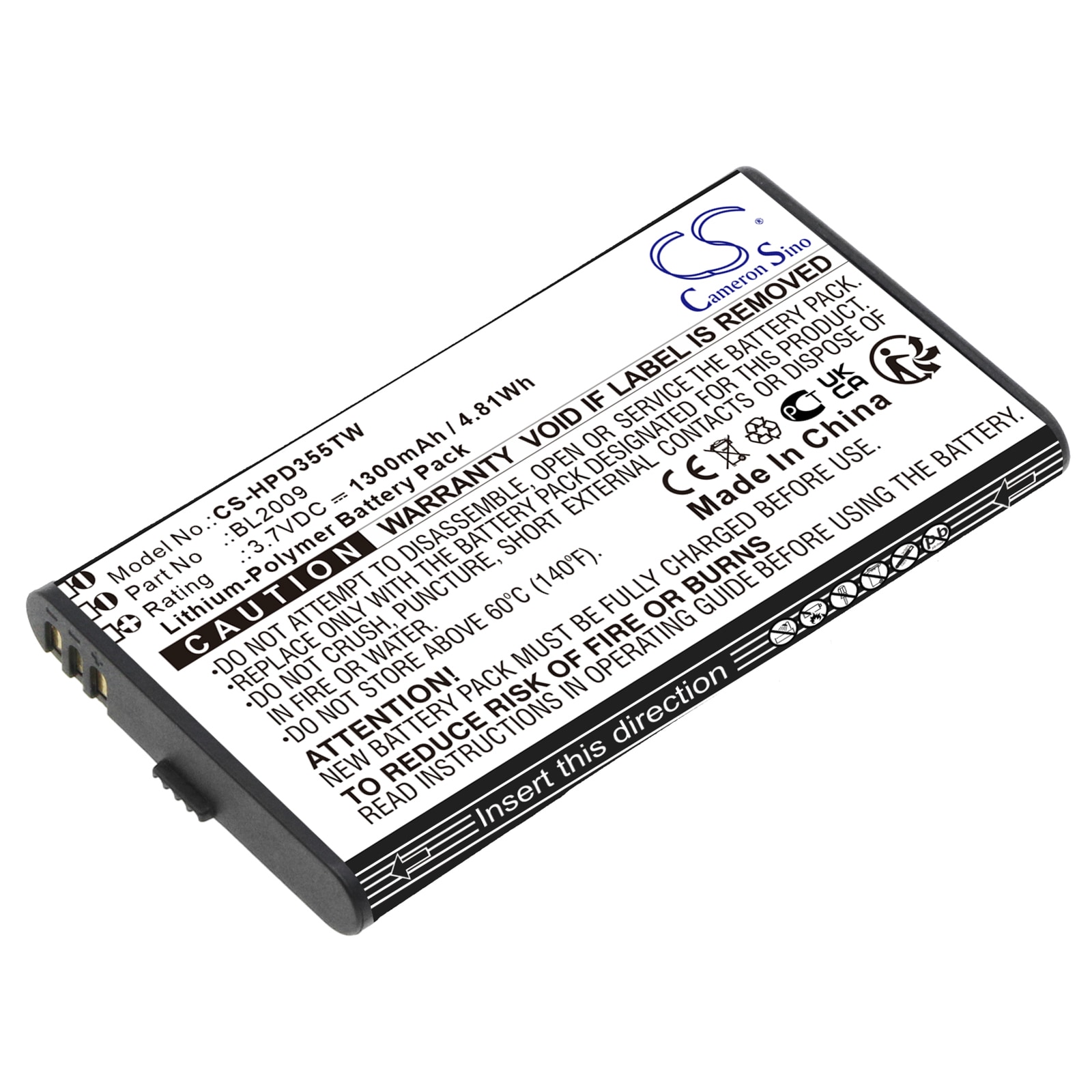 Batteri for Toveis-radio for Hytera PD355, PD365, PD375 osv.