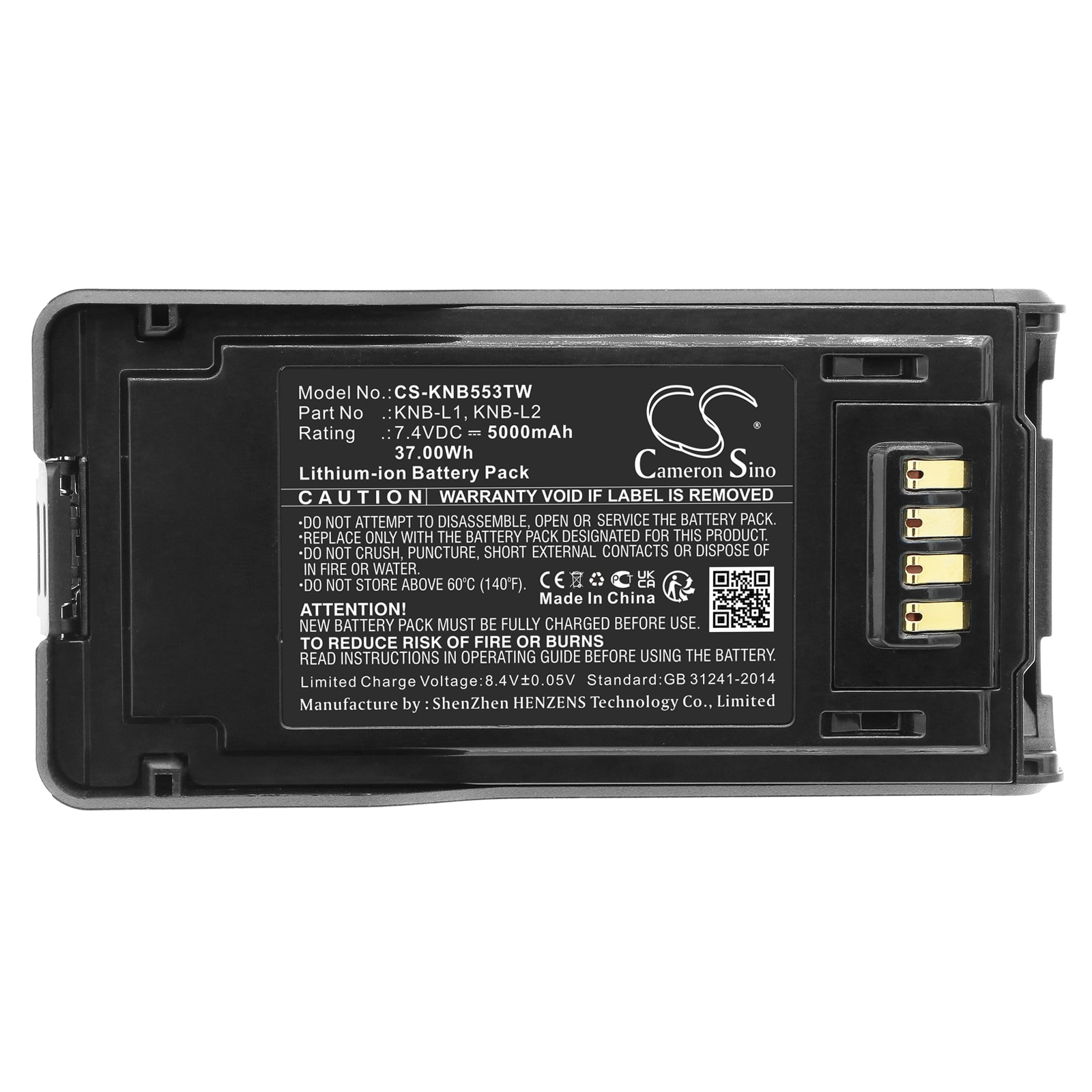 Batteri for Toveis radio for Kenwood P25, TK-5230, TK-5330 etc.