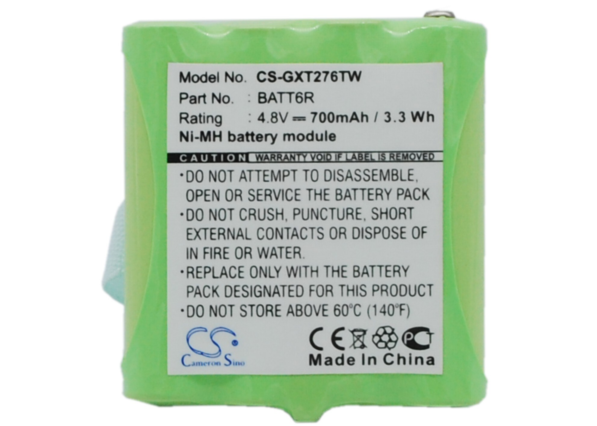 Batteri til Toveis-radio for Midland LXT276, LXT376, LXT314 osv.