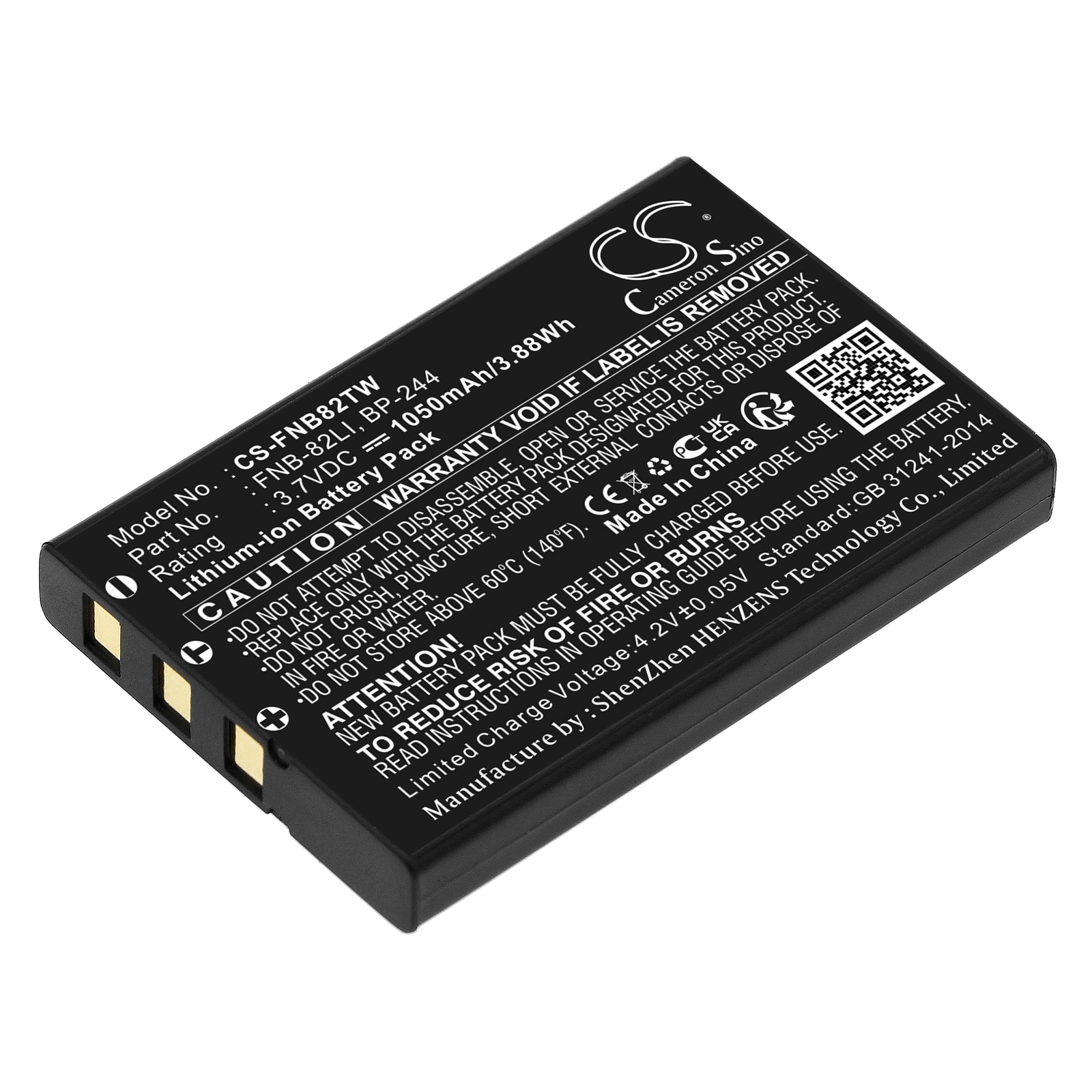 Batteri til Toveis-radio for Vertex FT-2E, VX-2, VX-2R osv.