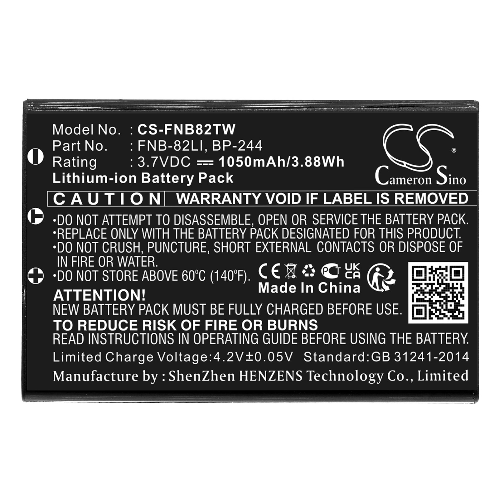 Batteri til Toveis-radio for Vertex FT-2E, VX-2, VX-2R osv.
