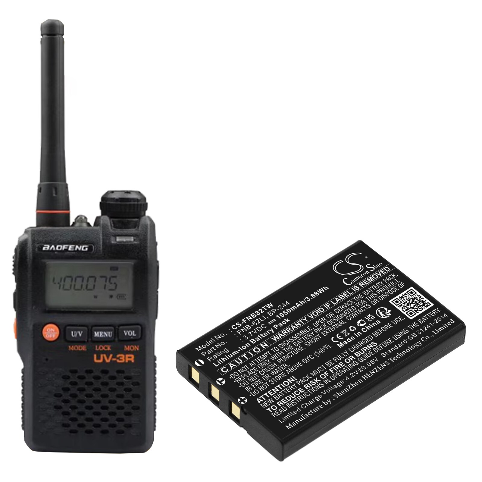 Batteri til Toveis-radio for Vertex FT-2E, VX-2, VX-2R osv.