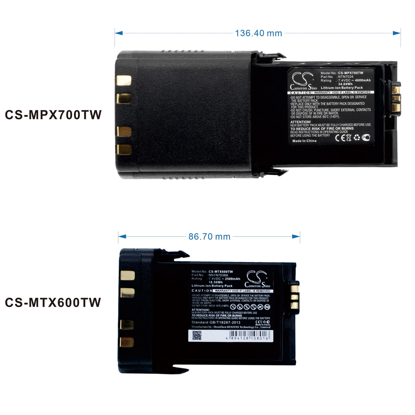Batteri for Toveis-radio for Motorola APX7000, APX7000XE P25, APX6000 og andre.