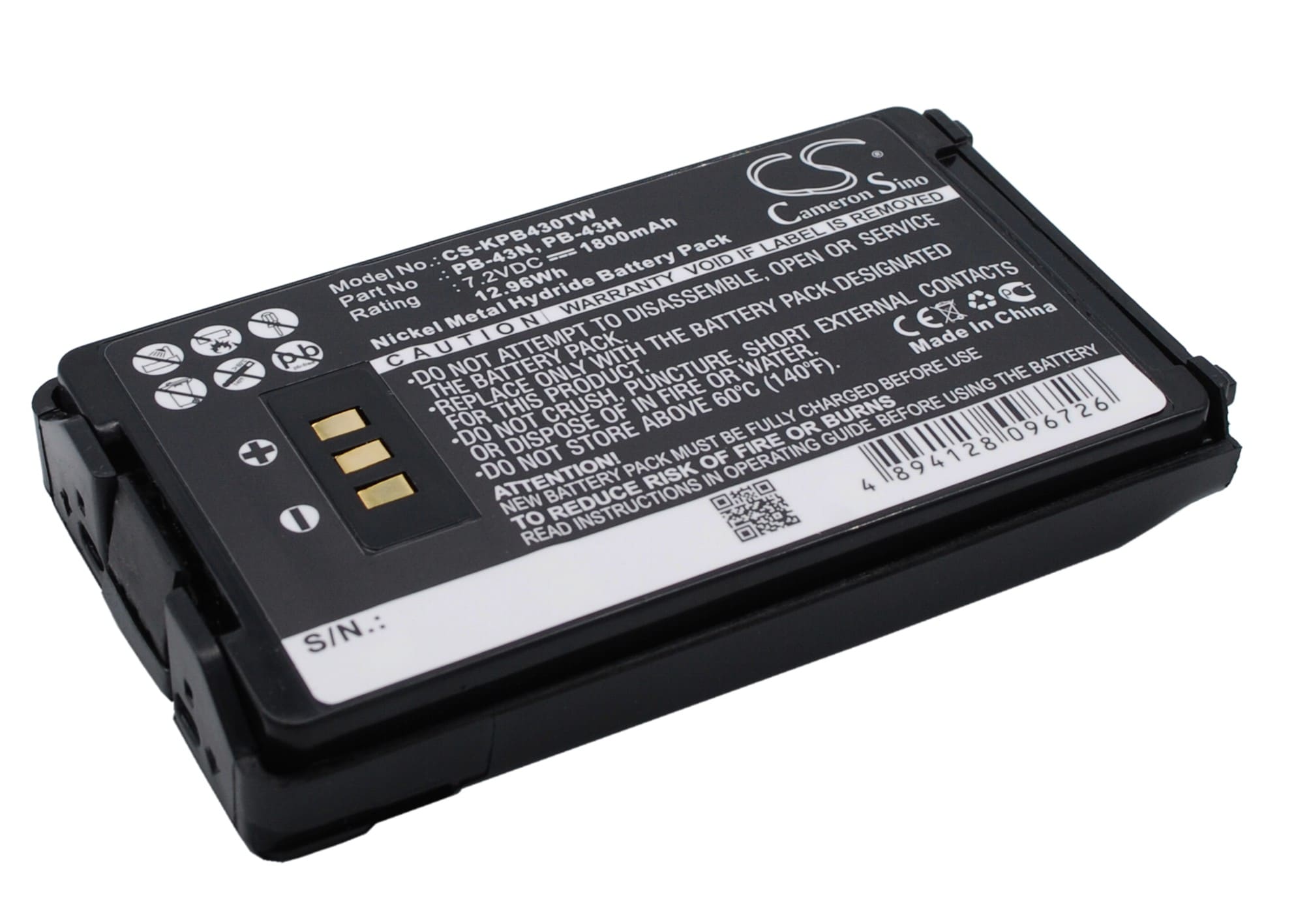 Batteri for Toveis radio for Kenwood TH-K2AT, TH-K4AT, TH-K2E etc.