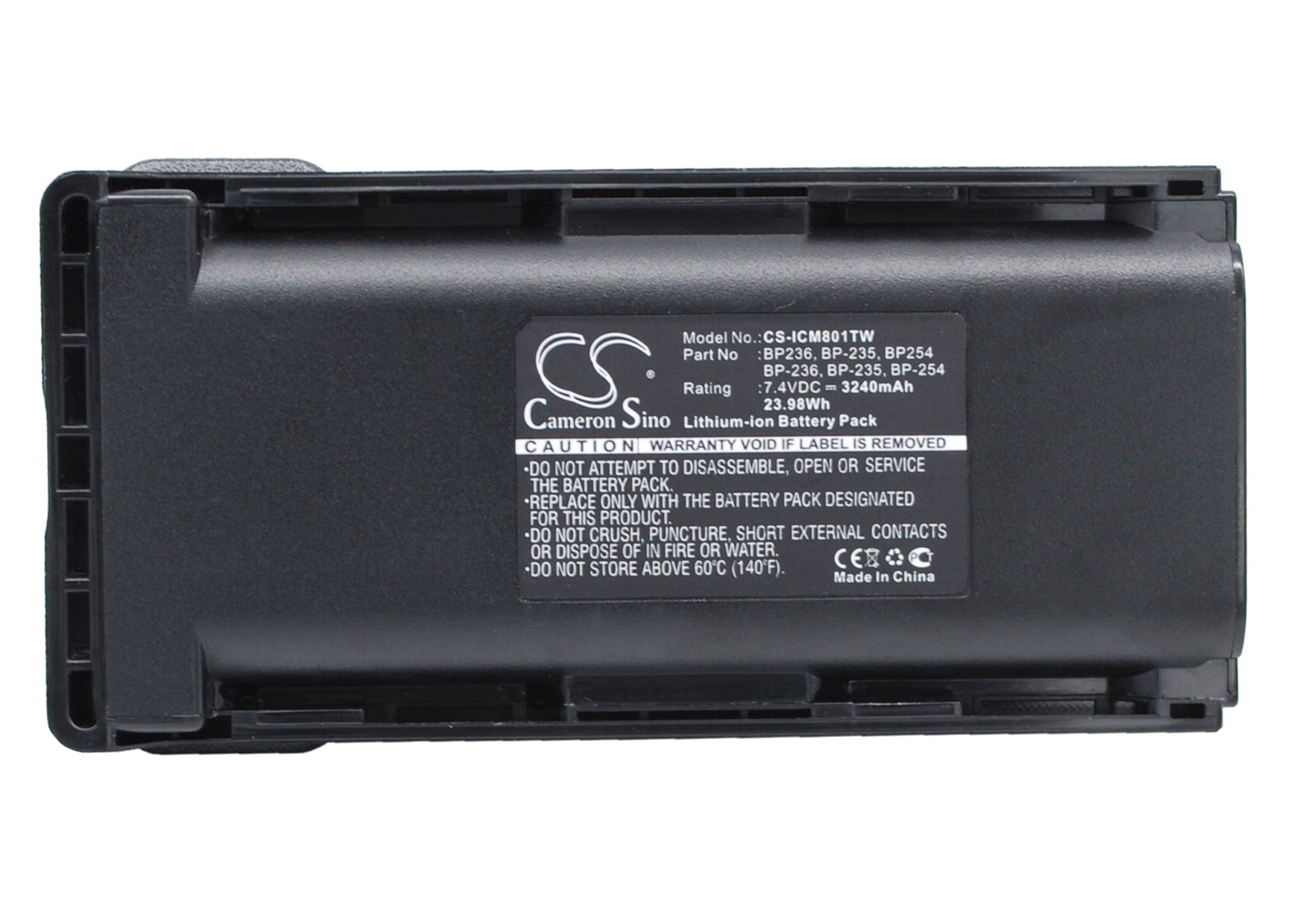 Batteri for toveisradio for ICOM IC-F70, IC-F80, IC-F70D osv.
