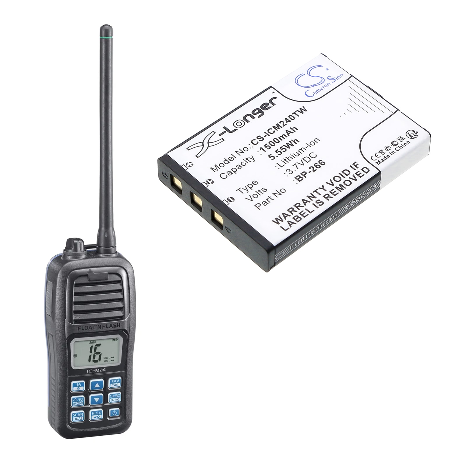 Batteri for Toveis-radio for Polmar NAVY-015F