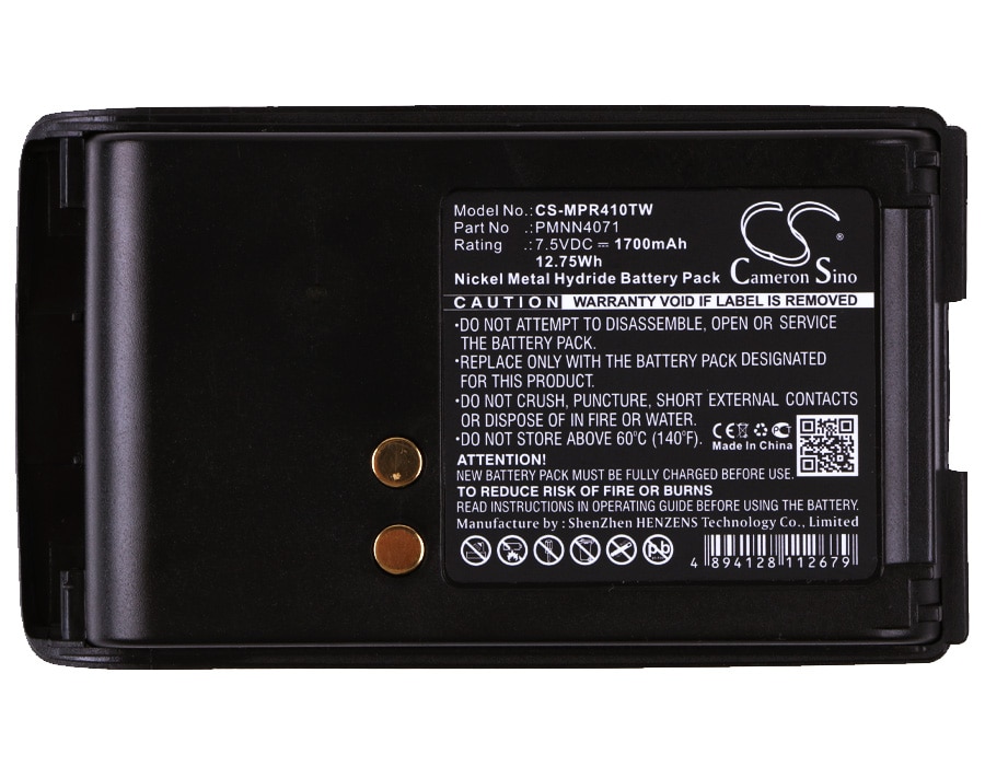 Batteri for Toveis radio for Motorola Mag One BPR40, A8, A6 etc.