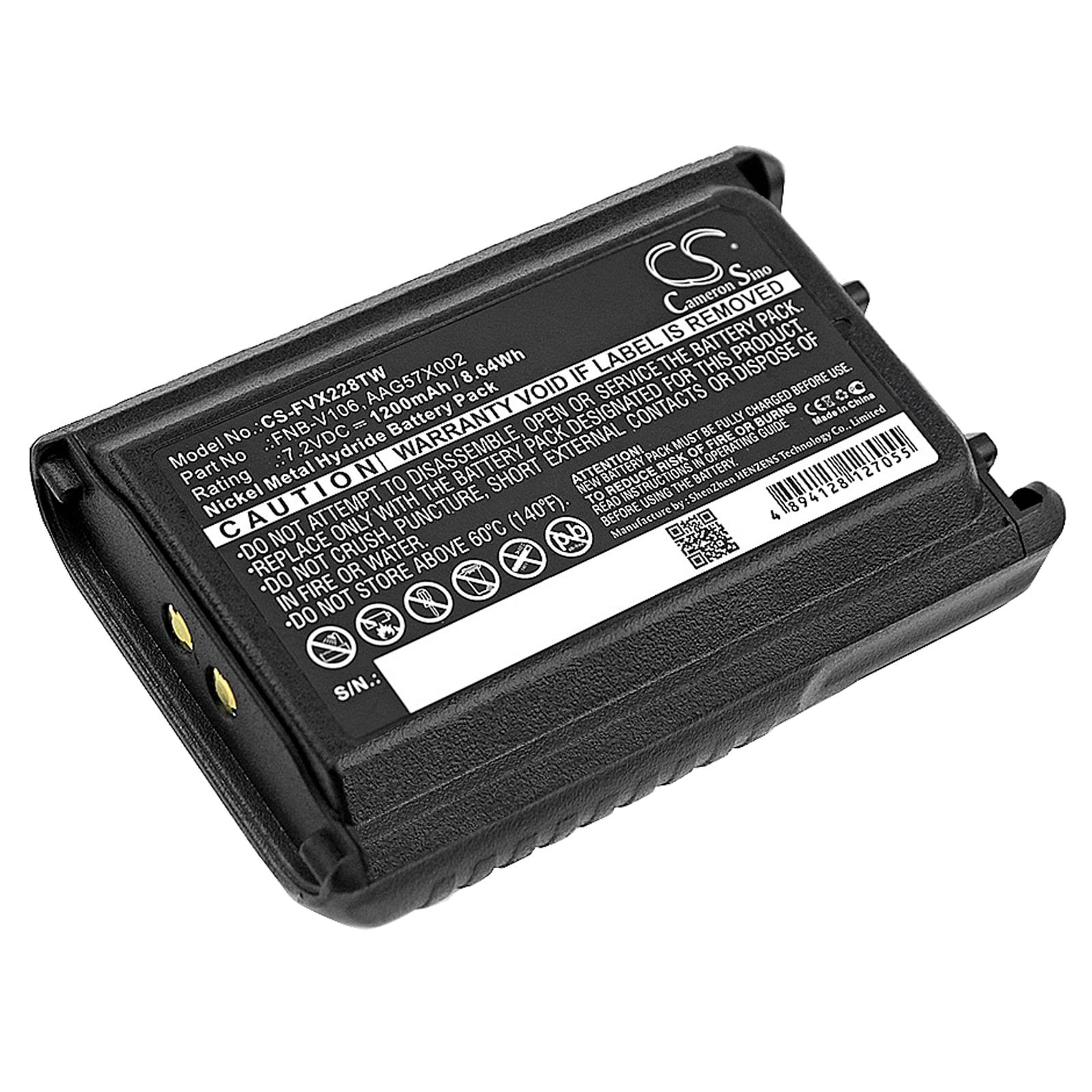 Batteri til Toveis-radio for Vertex VX-231, VX-228, VX-230 osv.