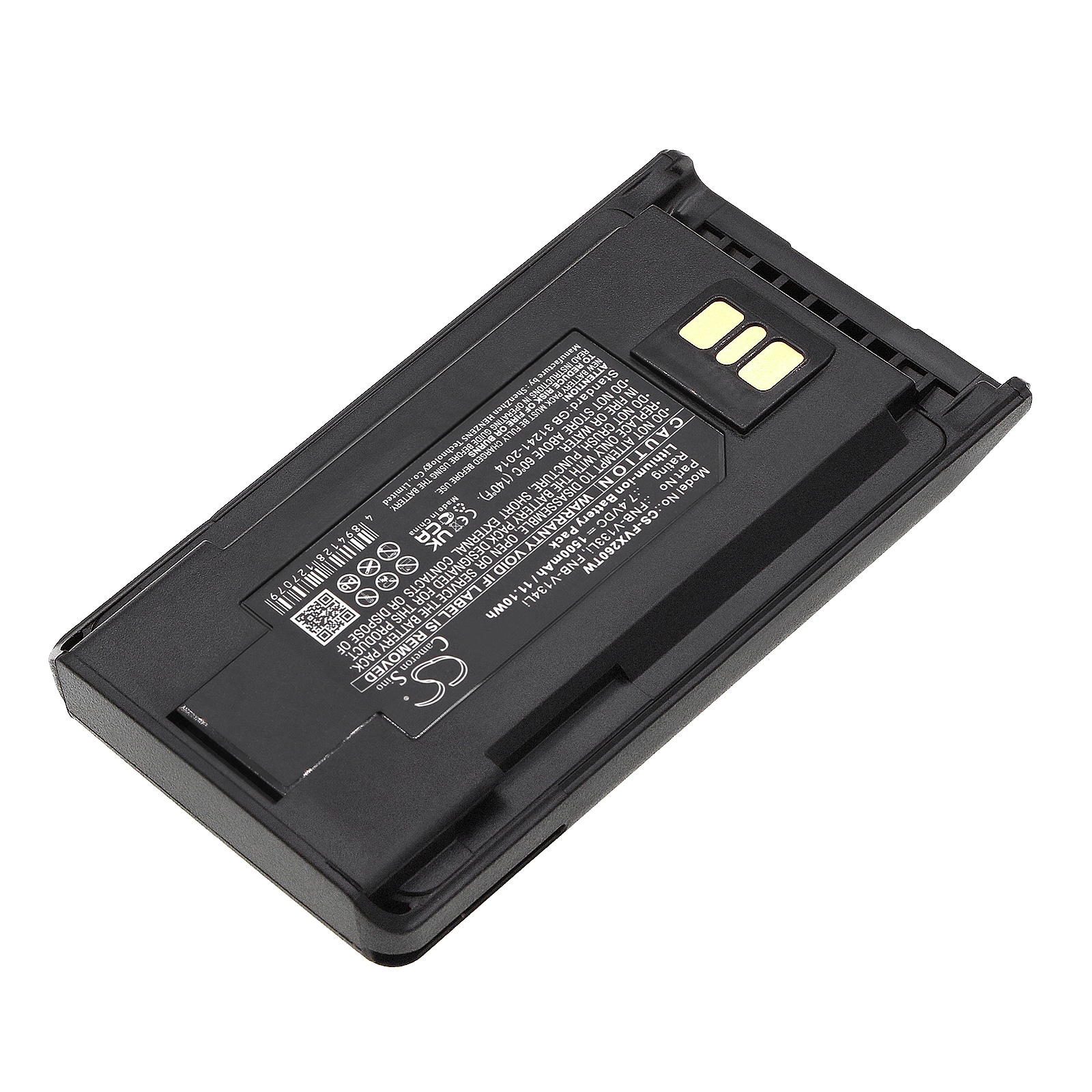 Batteri til Toveis-radio for Vertex VX-260, VX-261, EVX-530 osv.