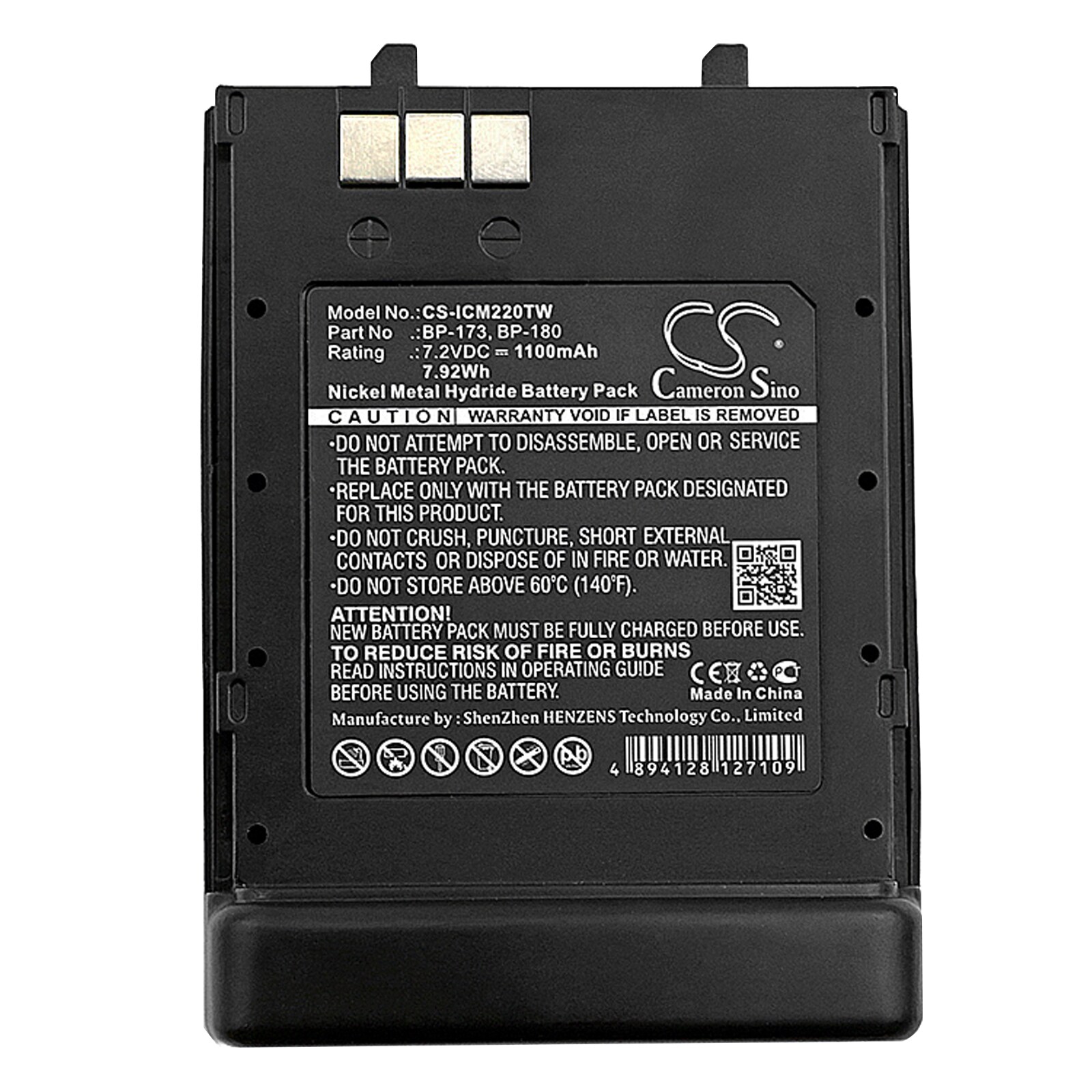 Batteri for Toveis-radio for Icom IC-T7, IC-T7A, IC-T7H etc.