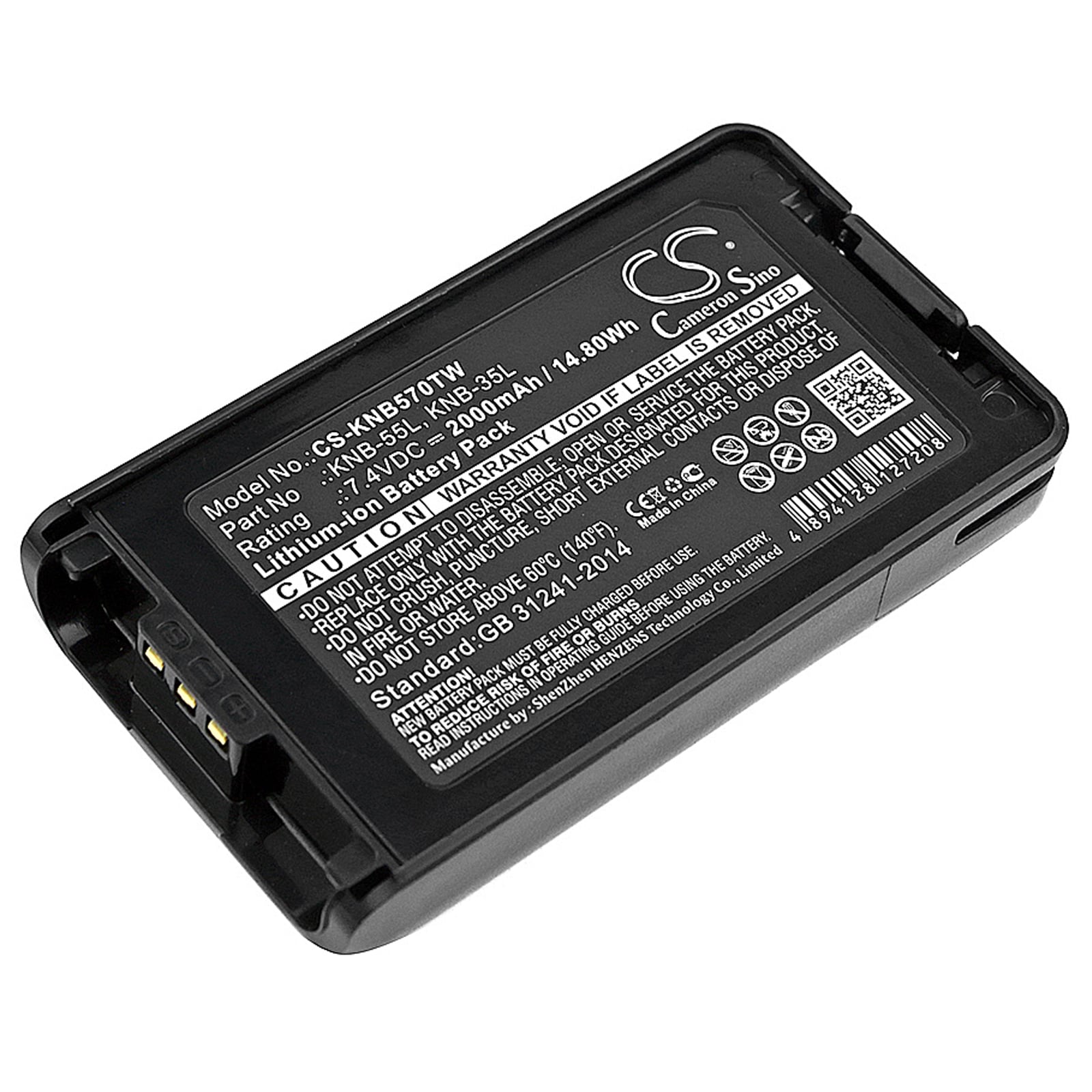 Batteri for Toveis radio for Kenwood TK-2140, TK-3140, TK-2148 etc.