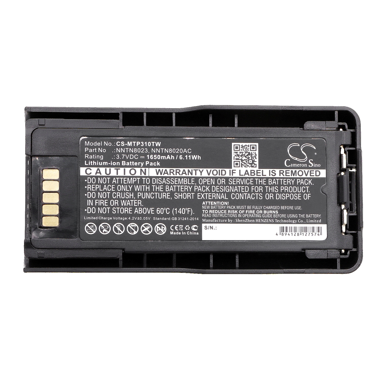 Batteri for Toveis radio for Motorola MTP3100, MTP3200, MTP3250 etc.