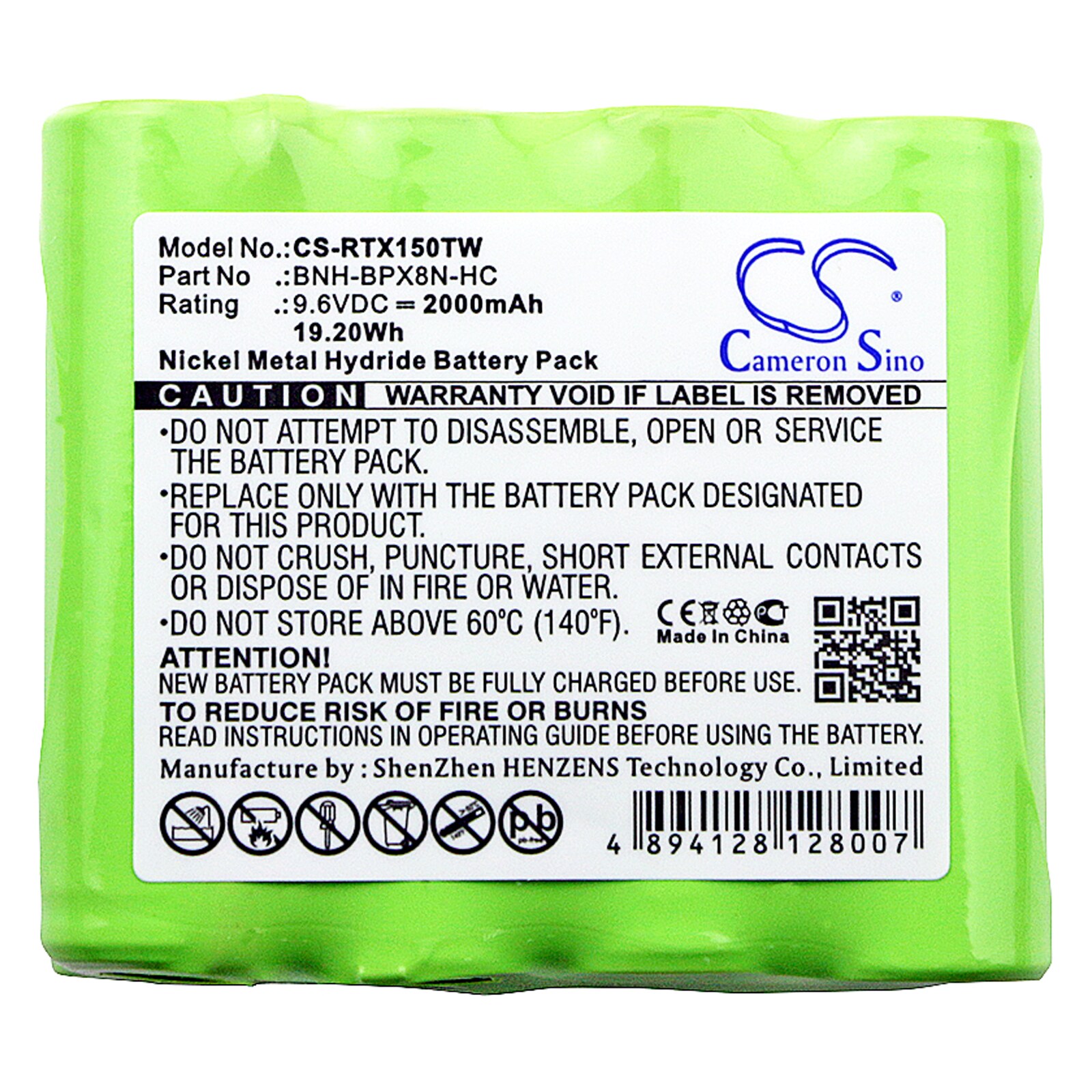 Batteri for Toveis-radio for Ritron Patriot RTX150, Patriot RTX450, RTX150 osv.
