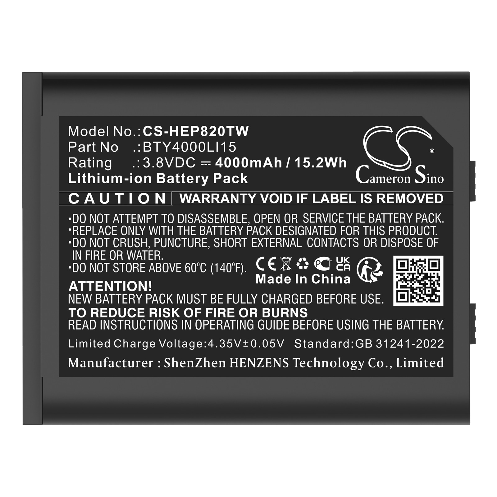 Batteri til Toveis-radio for TD Tech EP820
