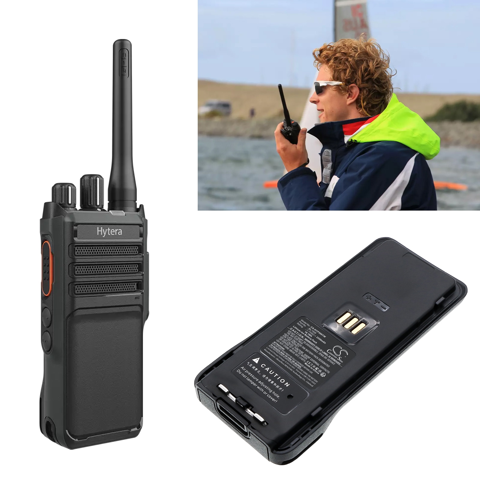 Batteri for Toveis-radio for Hytera HP500, HP505, HP560 osv.