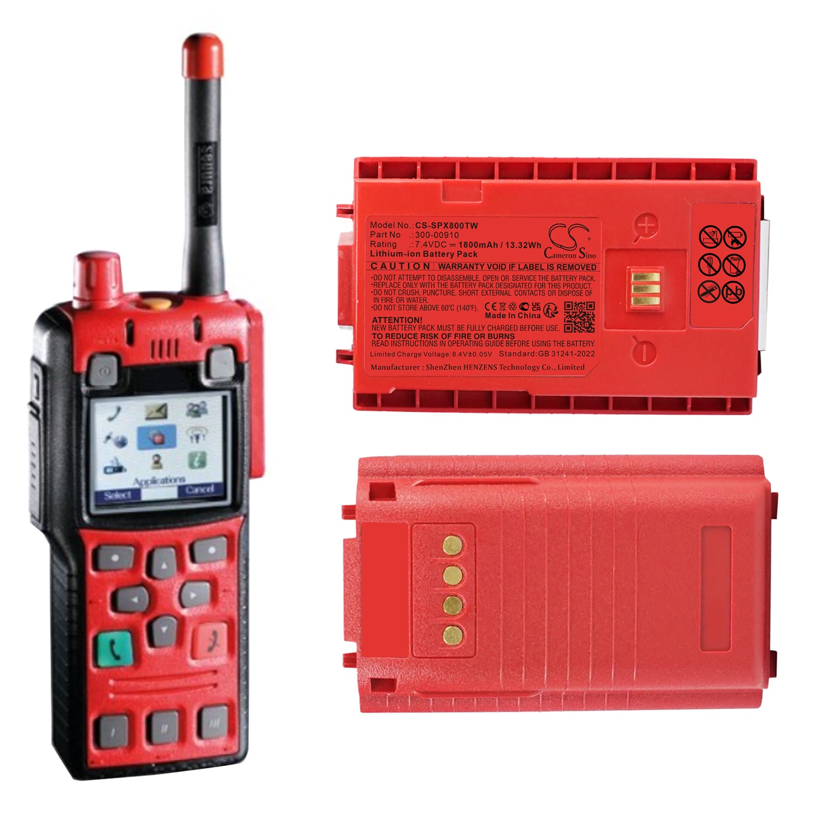 Batteri for Toveis-radio for Sepura STP8X, STP8X000