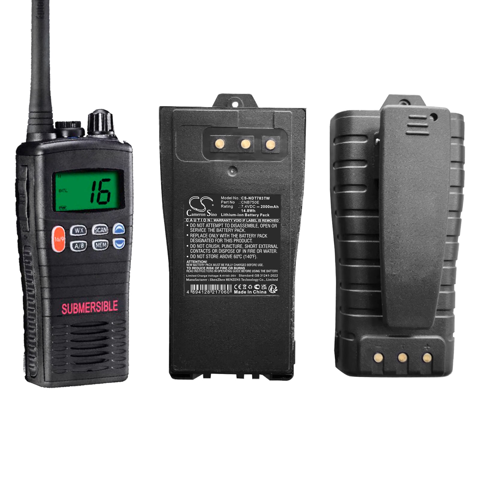 Batteri for Toveis-radio for Entel HT640, HT642, HT644 osv.