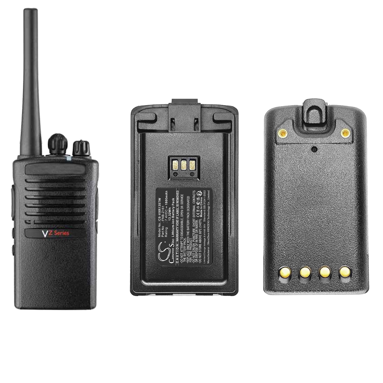 Batteri for Toveis-radio for Vertex Standard VZ-D131, VZ-D135