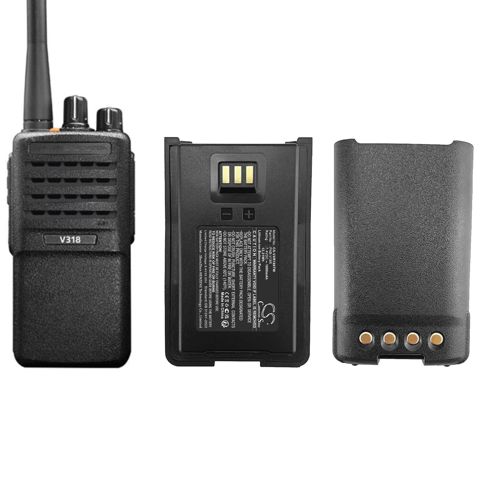 Batteri for Toveis-radio for Vertex Standard V318, VZ-10, VZ-12 osv.