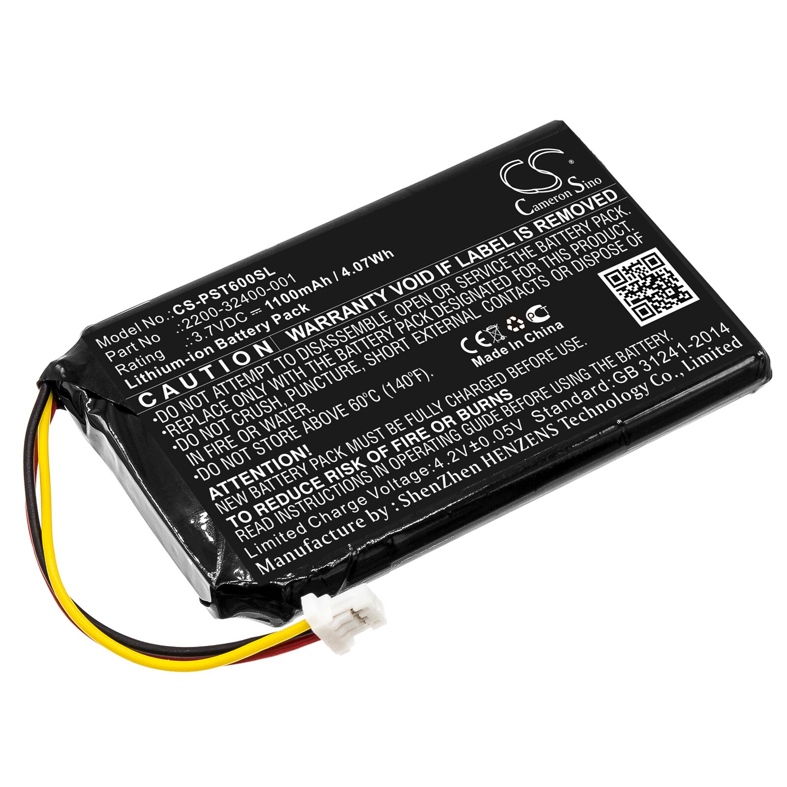 Batteri til høyttaler for Polycom PWM-10T, QDX-6000, trådløs lydstasjon PWM-10