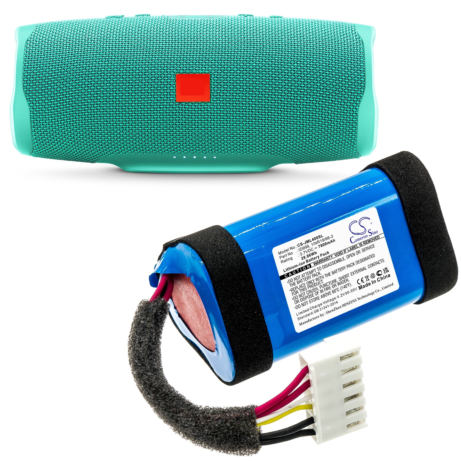 Batteri til høyttaler for JBL Charge 4, Charge 4J, JBLCHARGE4BLUAM og andre.