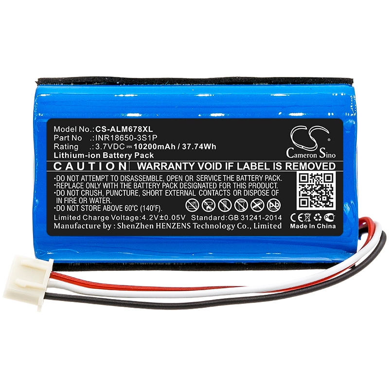 Batteri til høyttaler for Altec Lansing Omni Jacket, iMW678, iMW678-BLK og andre.