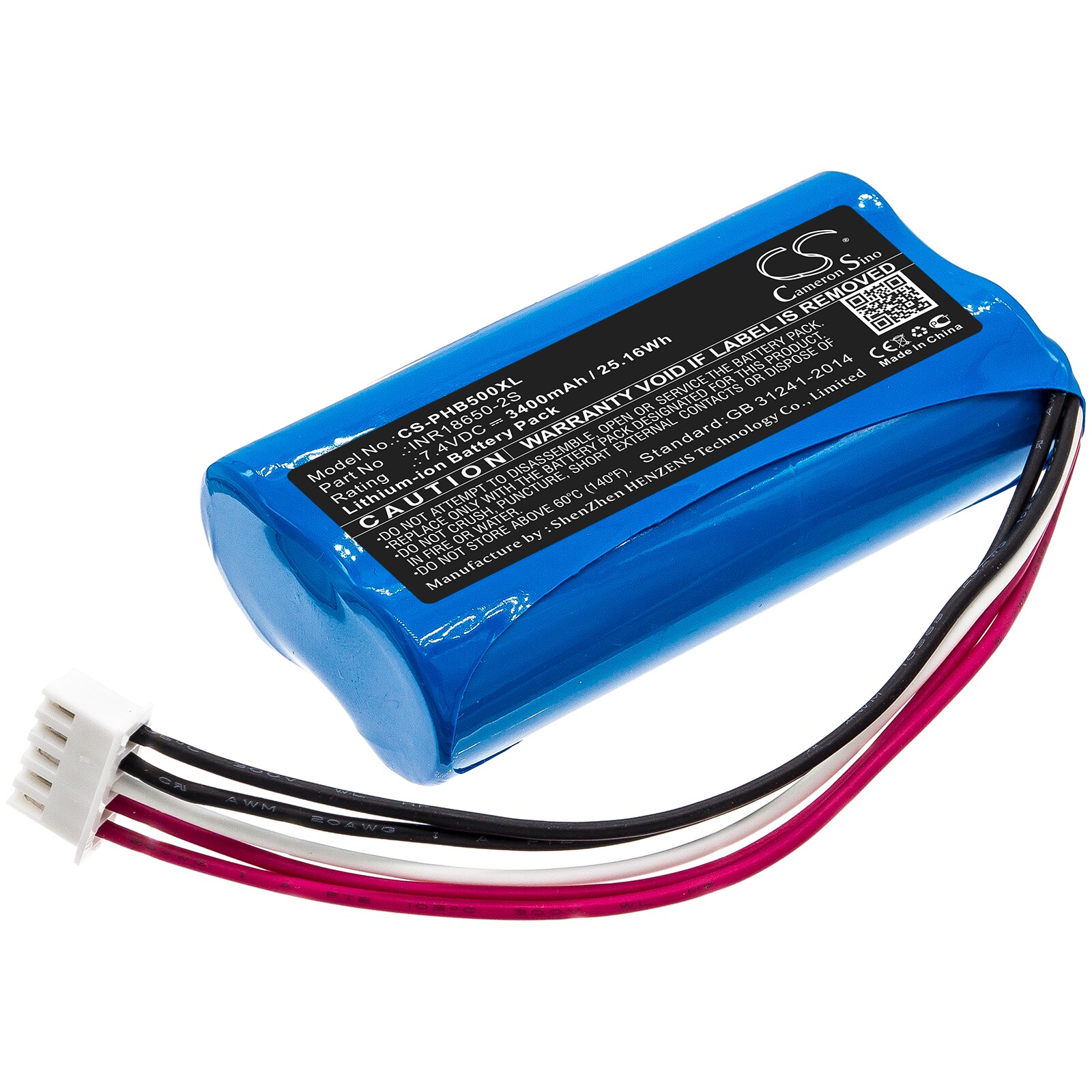 Batteri til høyttaler for Philips SBOQBOX, SB500M, SB500M/00 osv.