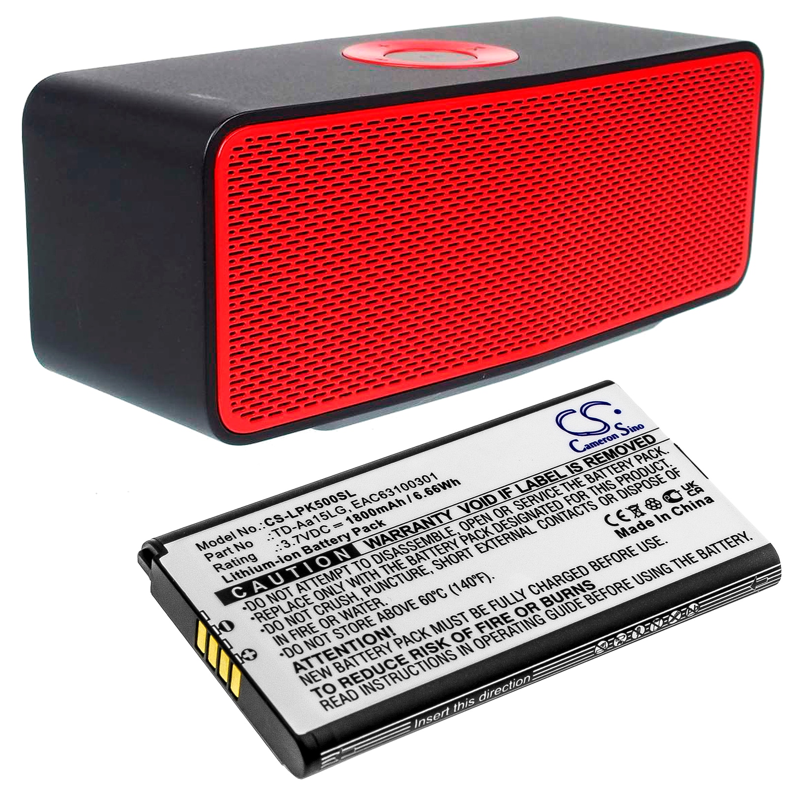 Batteri til høyttaler for LG Music Flow P5, Music Flow P5 Strap, NP5558MC og andre.