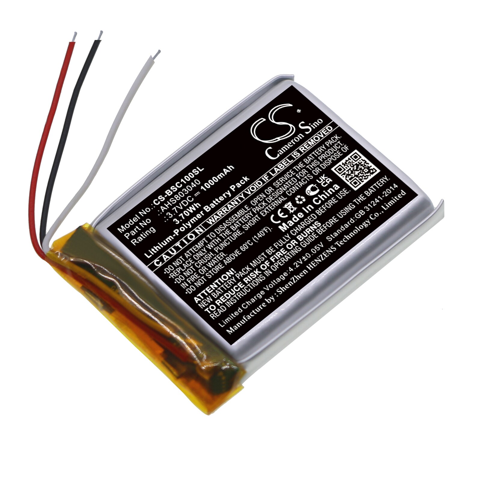 Høyttalerbatteri for BOSE SoundWear Companion
