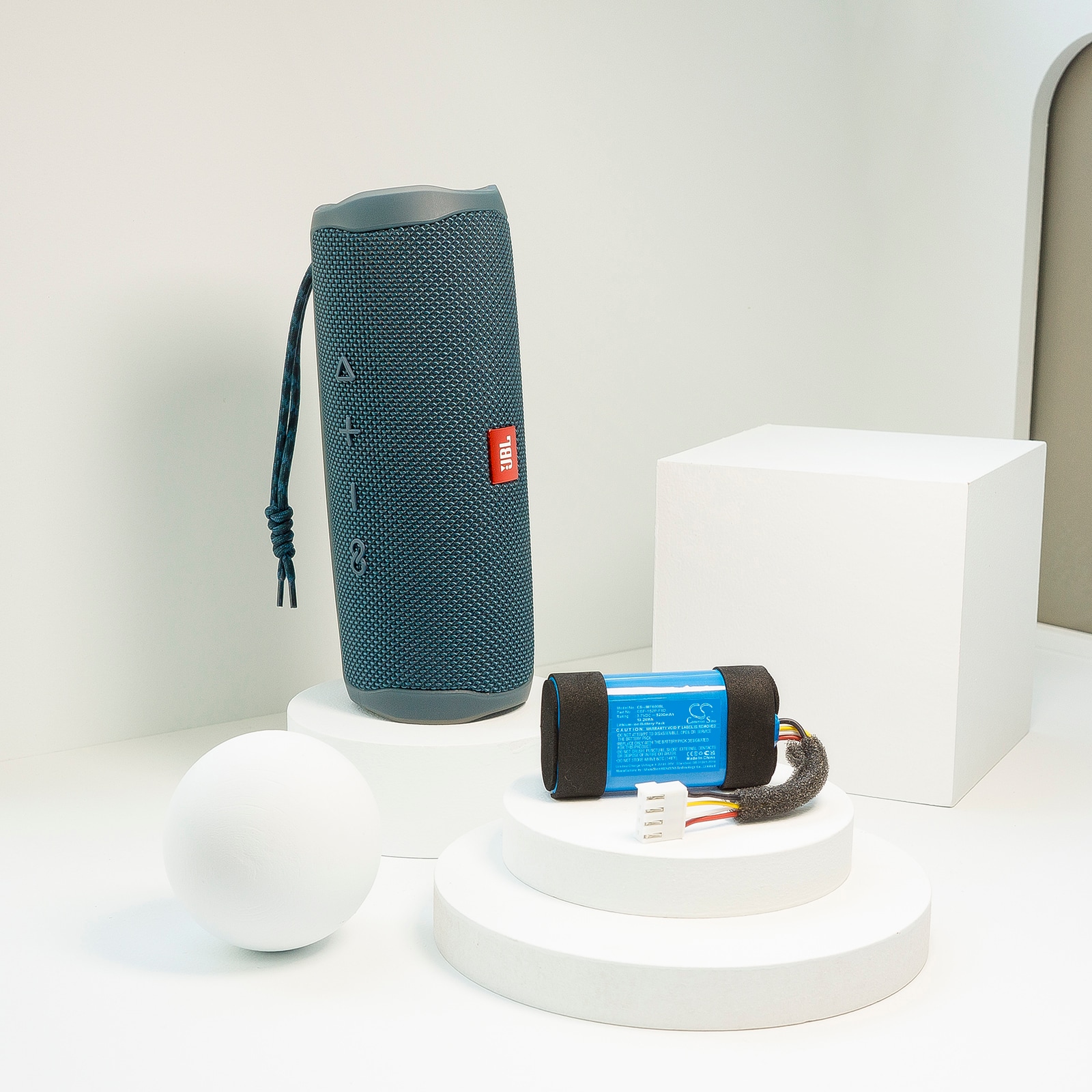 Batteri til høyttaler for JBL Flip 6, JBLFLIP6BLUAM, JBLFLIP6REDAM