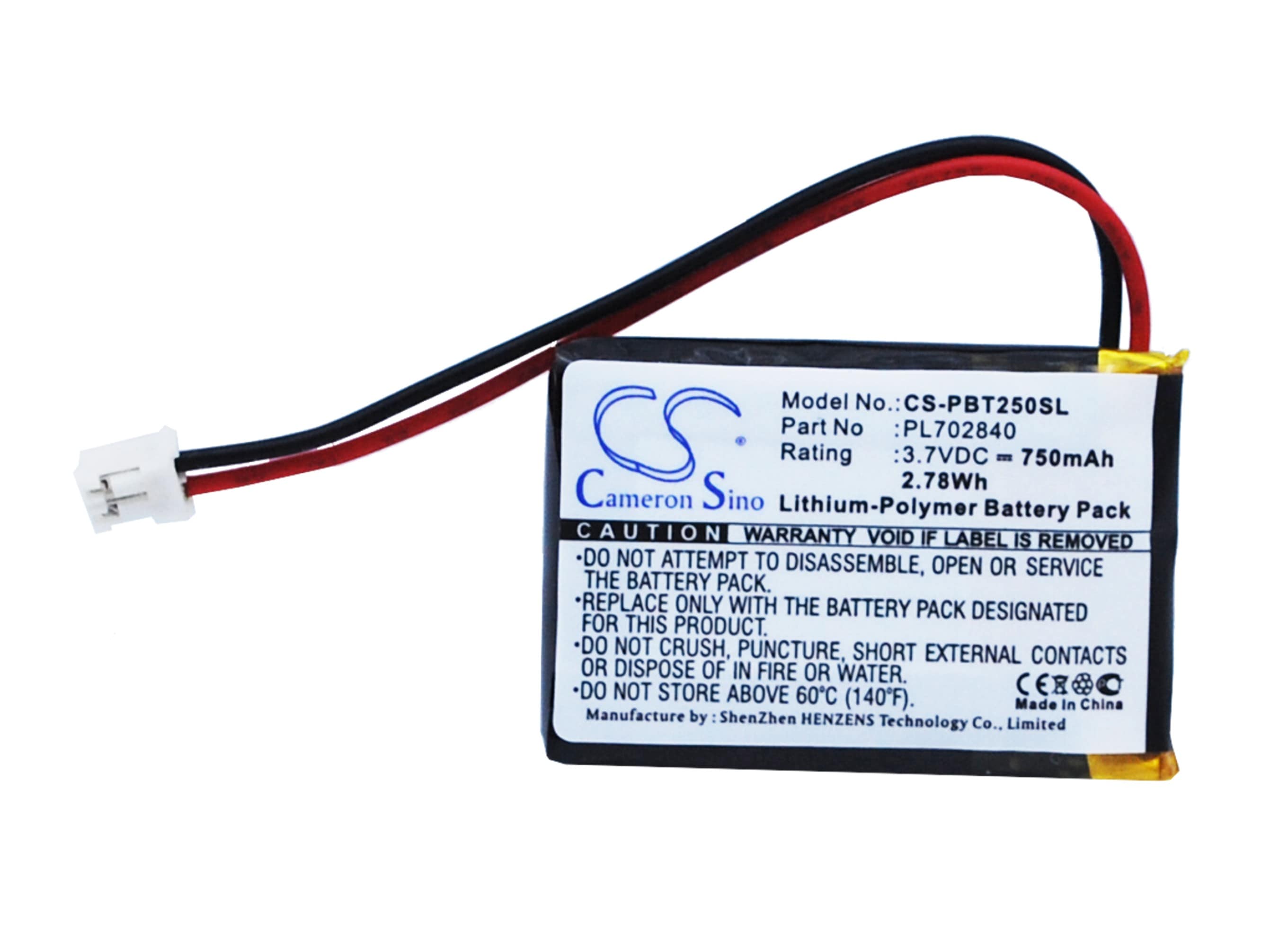 Batteri til høyttaler for Philips BT2500, BT2500W, BT2500B osv.
