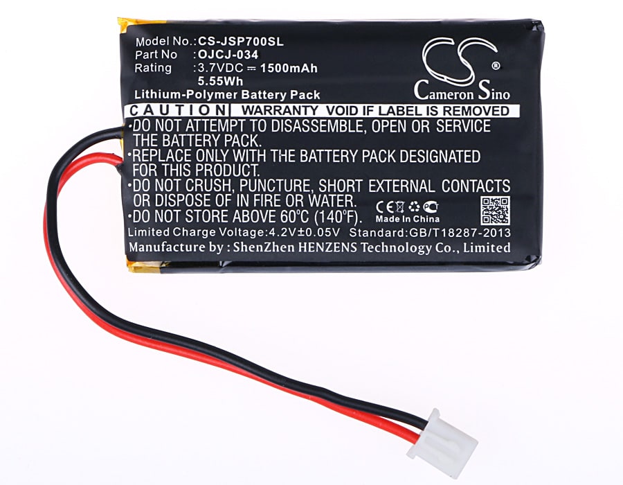 Batteri til høyttaler for JVC SP-AD70, JVC SP-AD70-A, JVC SP-AD70-B og andre.