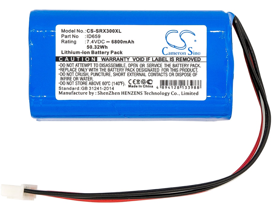 Batteri til høyttaler for Sony SRS-X30, SRS-XB3, SRS-XB30 og andre.