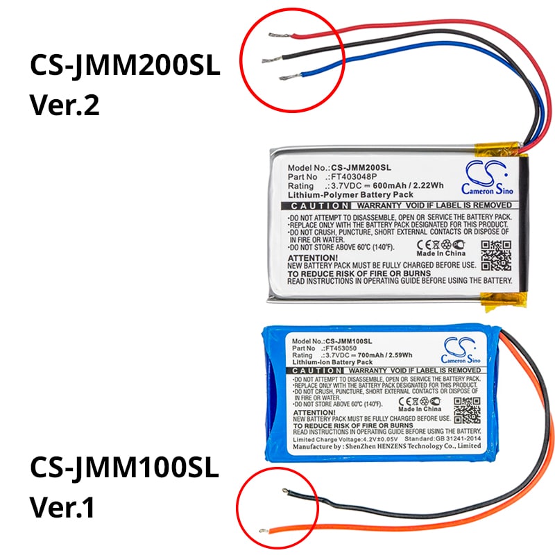 Batteri til høyttaler for JBL Micro 2, Micro II, Clip osv.