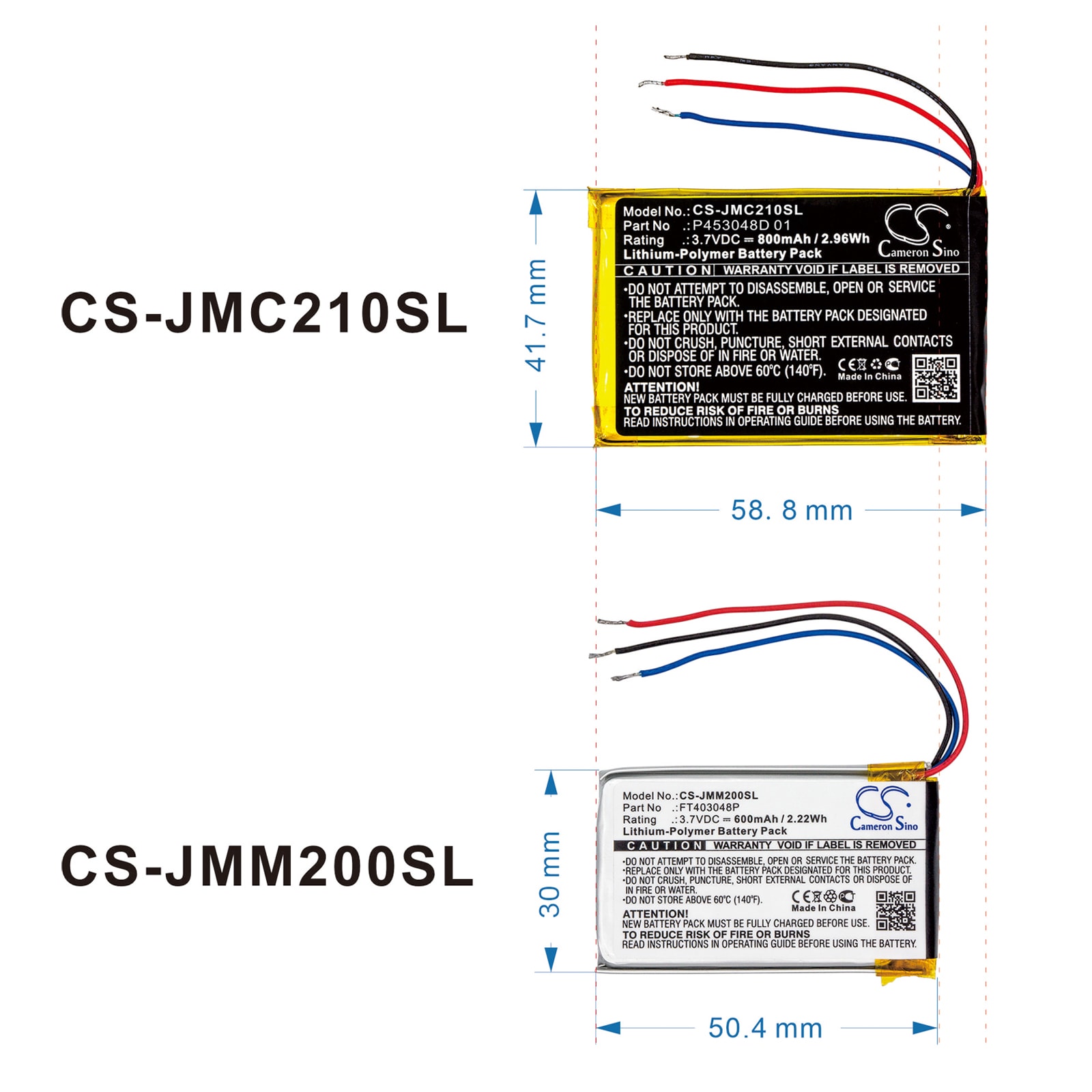 Batteri til høyttaler for JBL Micro 2, Micro II, Clip osv.