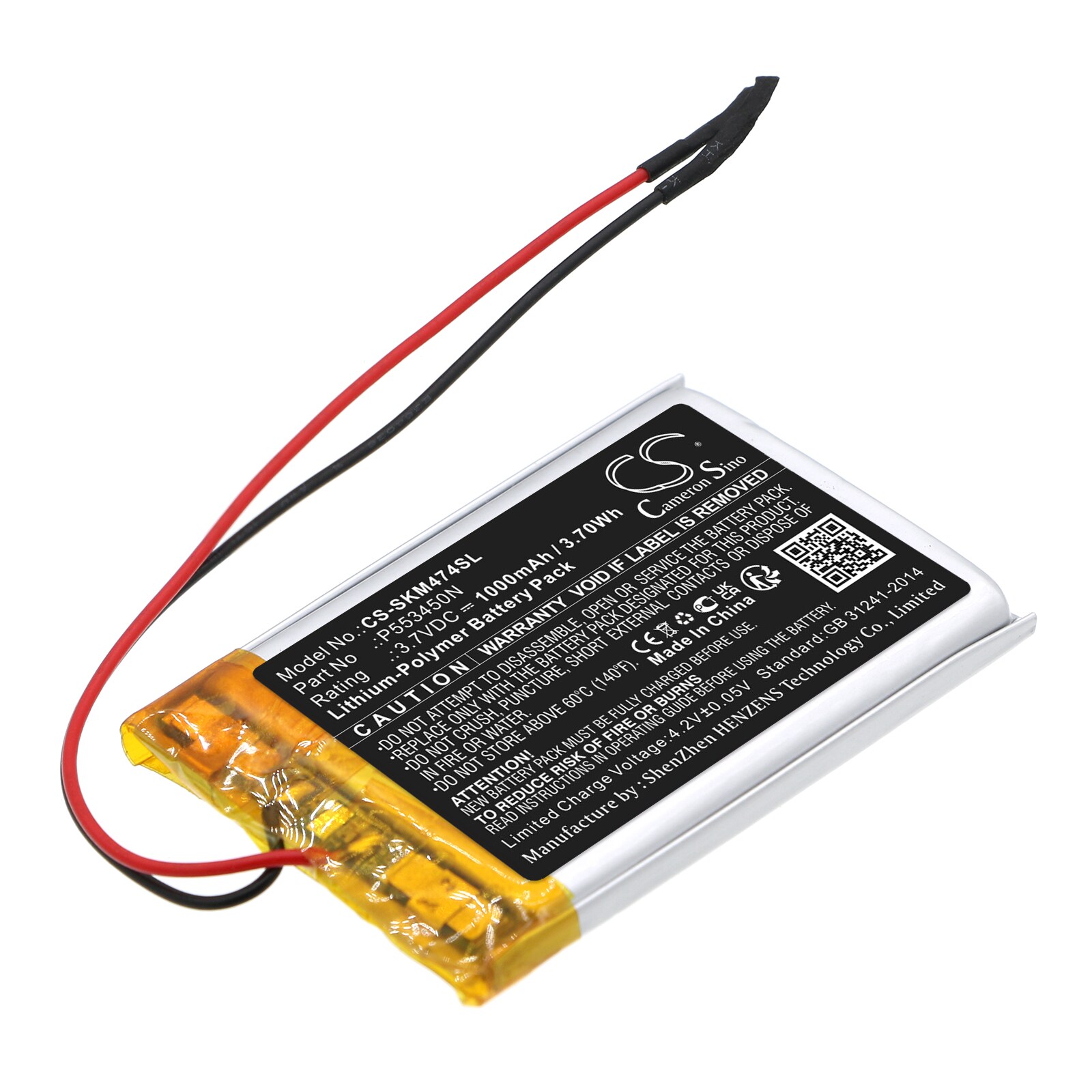 Batteri til høyttaler for Skullcandy Shrapnel Mini, S7SHHW-474