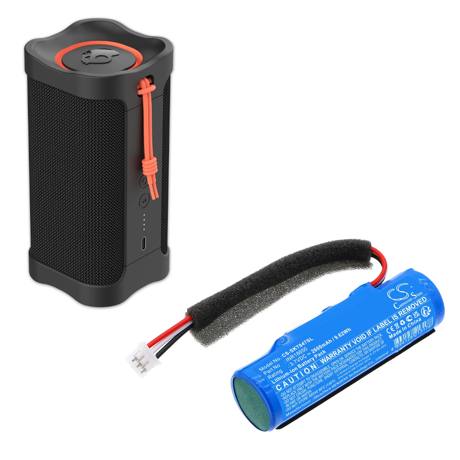 Batteri til høyttaler for Skullcandy 2SKSK1847, Terrain