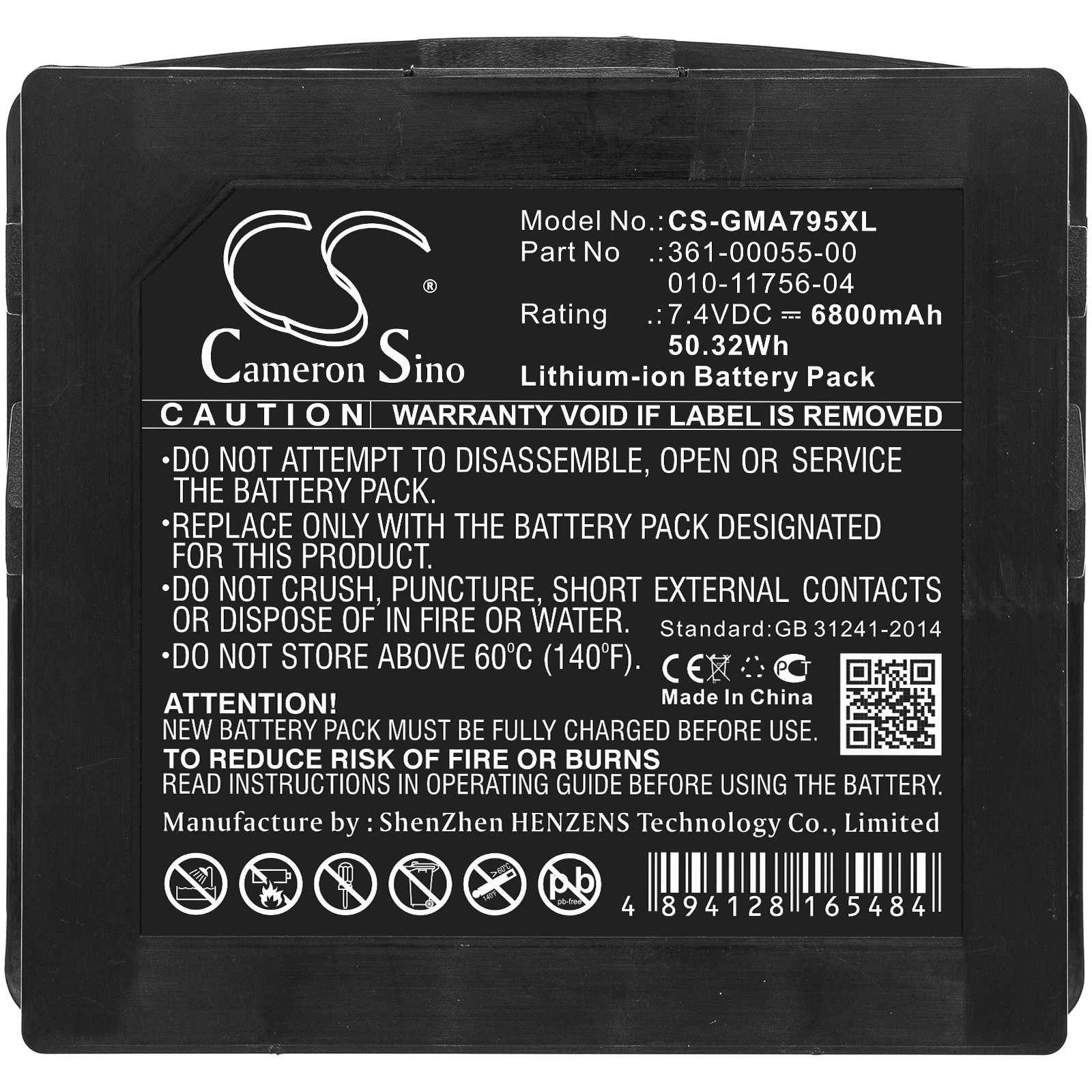 Batteri for navigator, GPS for Garmin Aera 795, Aera 796