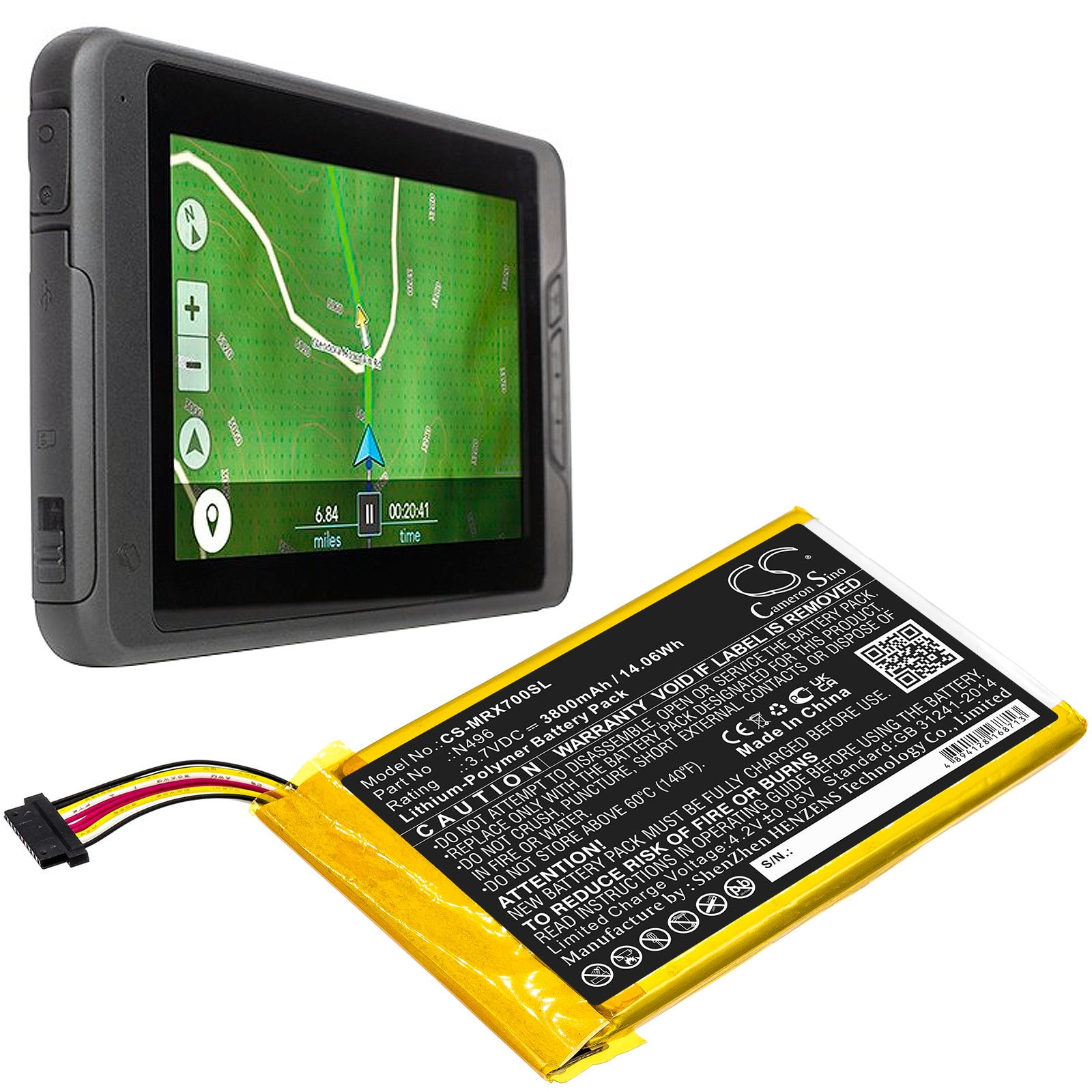 Batteri til Navigator, GPS for Magellan TRX7