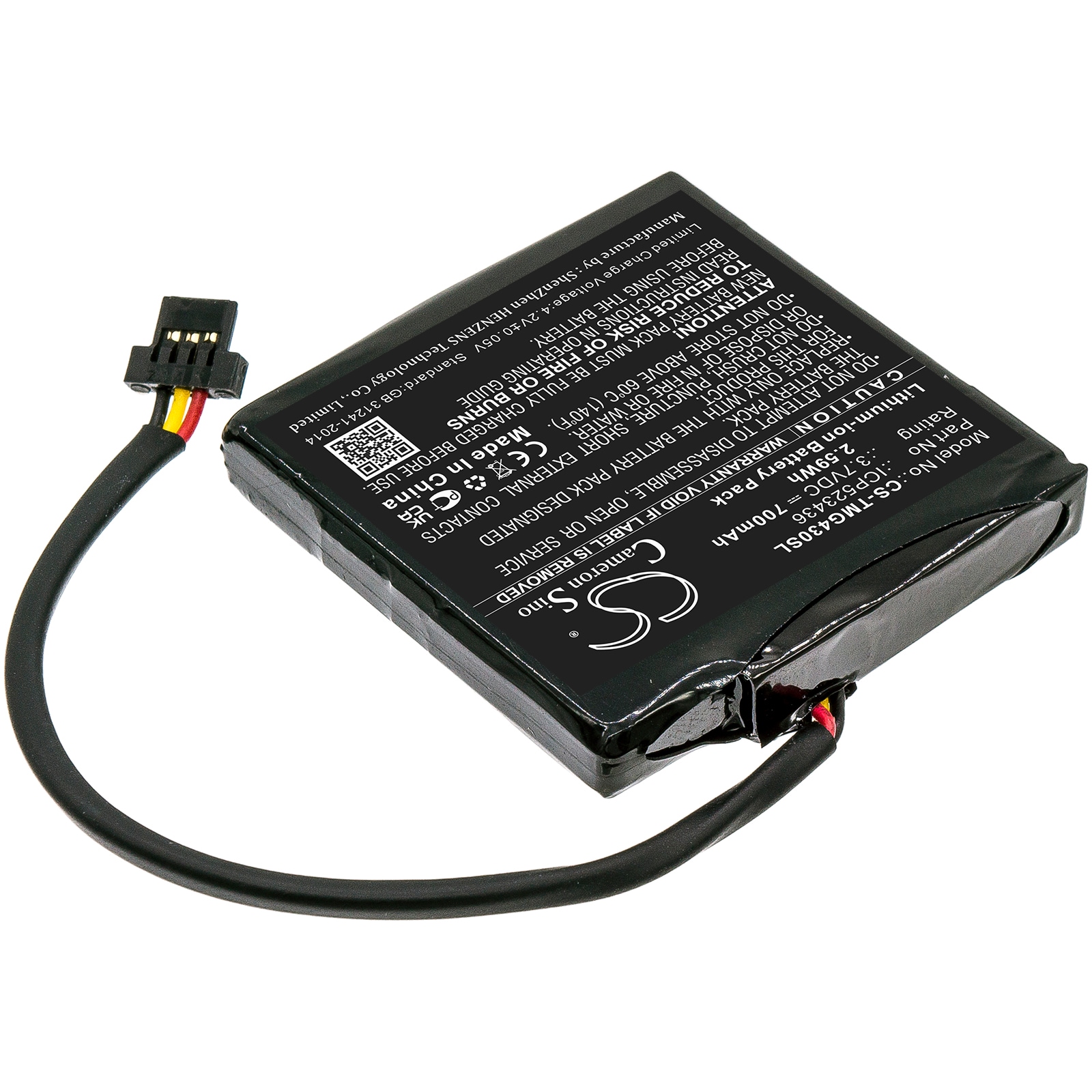 Batteri for Navigator, GPS for TomTom Go 400 4,3" Satnav, 4FB40