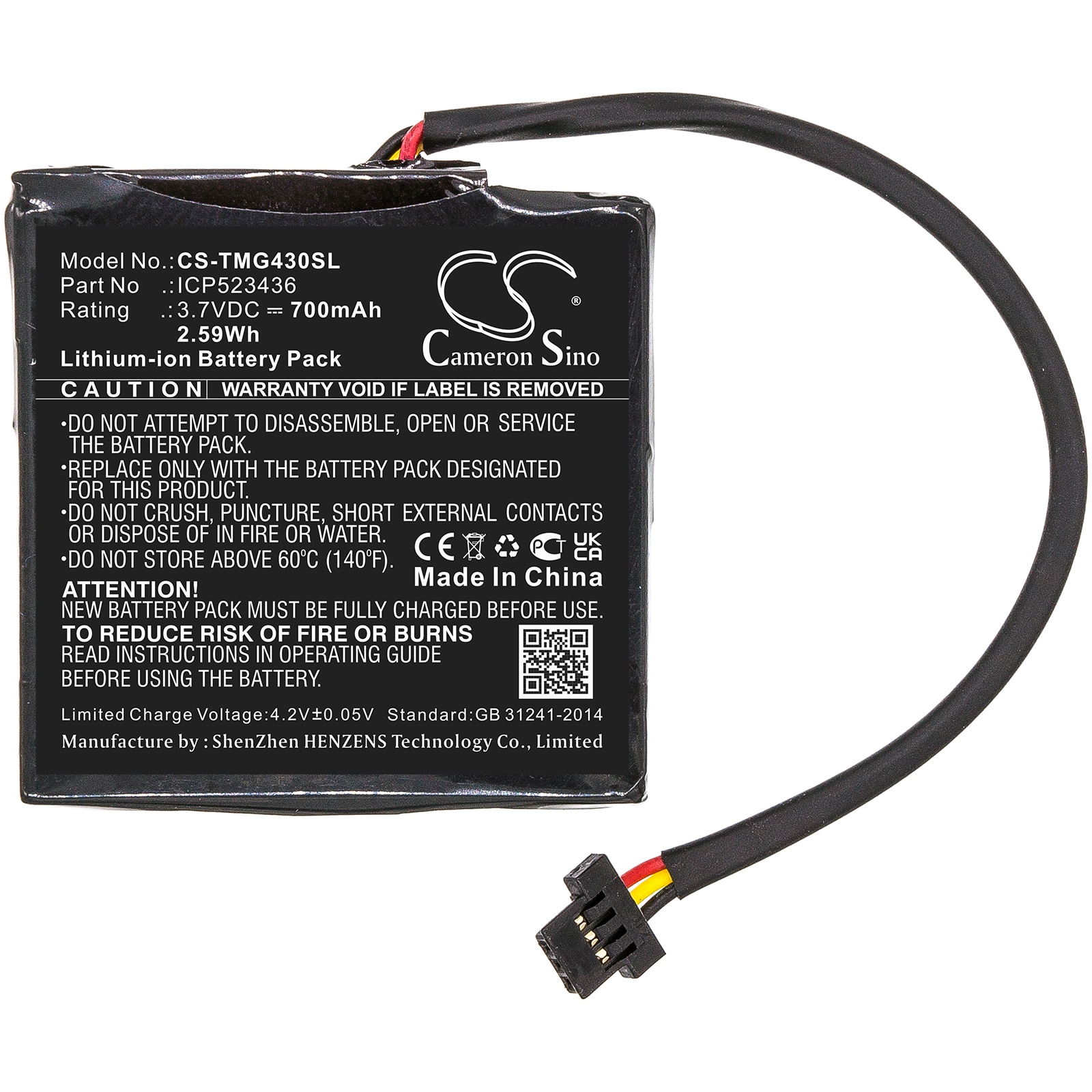Batteri for Navigator, GPS for TomTom Go 400 4,3" Satnav, 4FB40