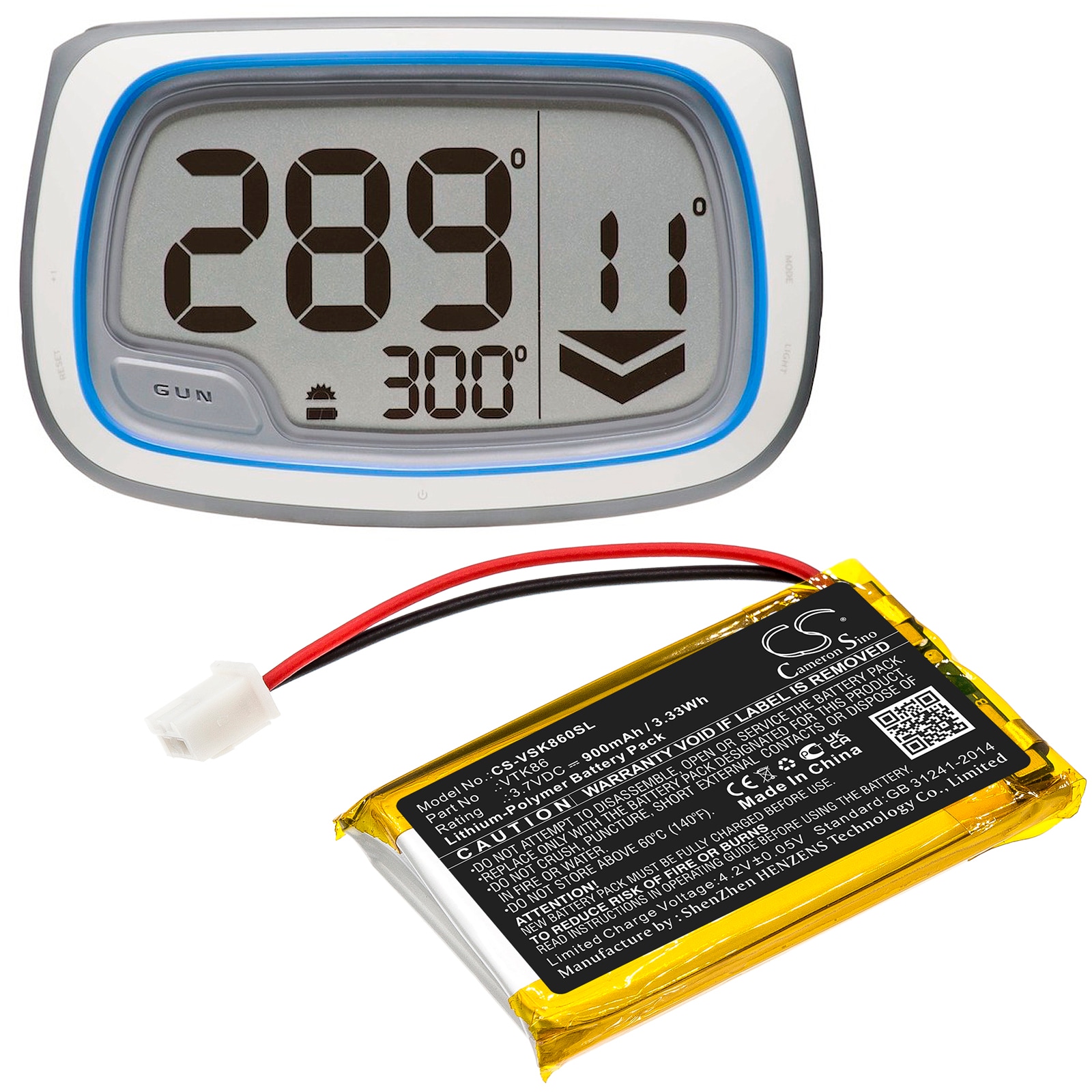 Batteri for Navigator, GPS for Velocitek Shift