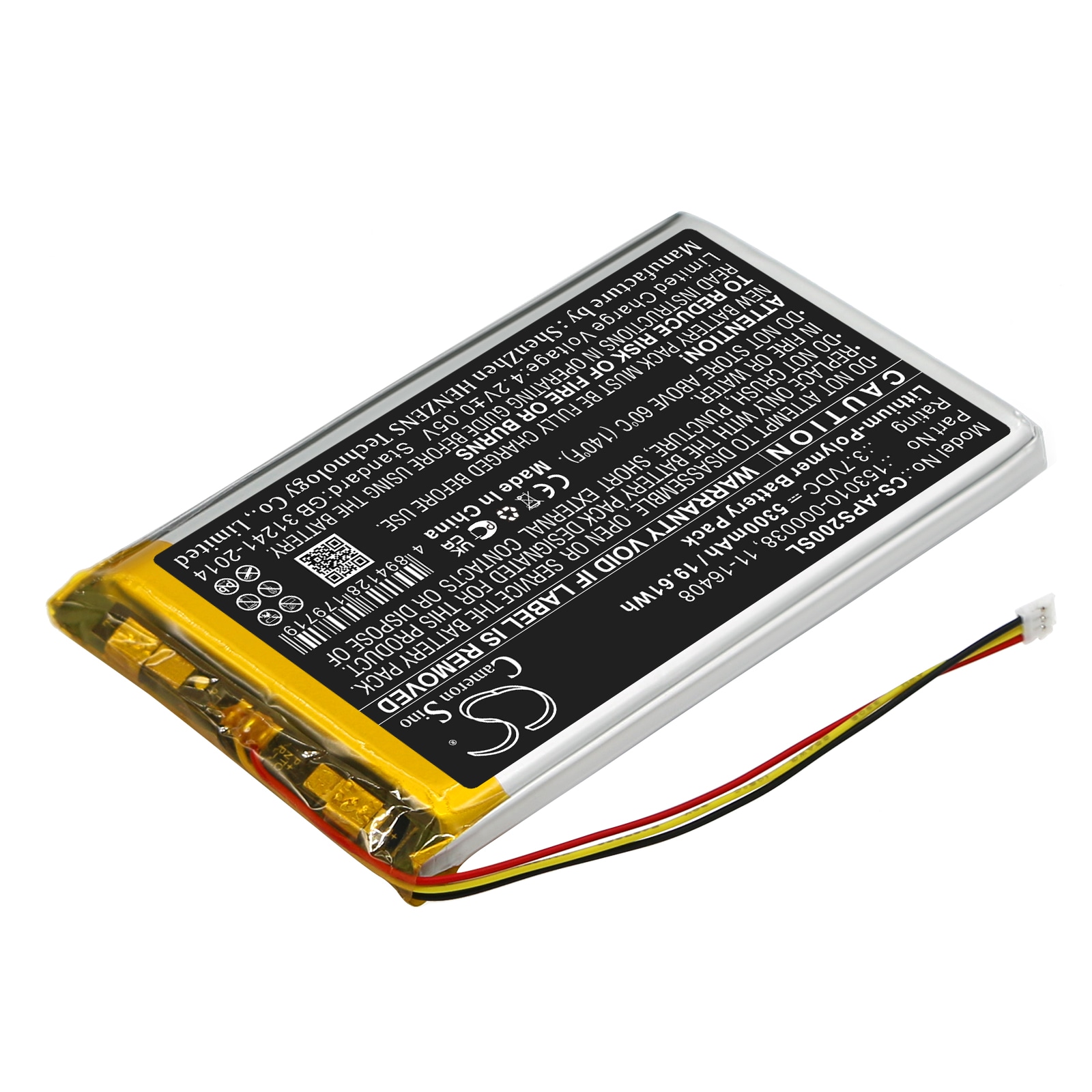Batteri for navigator, GPS for Appareo Stratus 2, Stratus 3, Stratus 2S