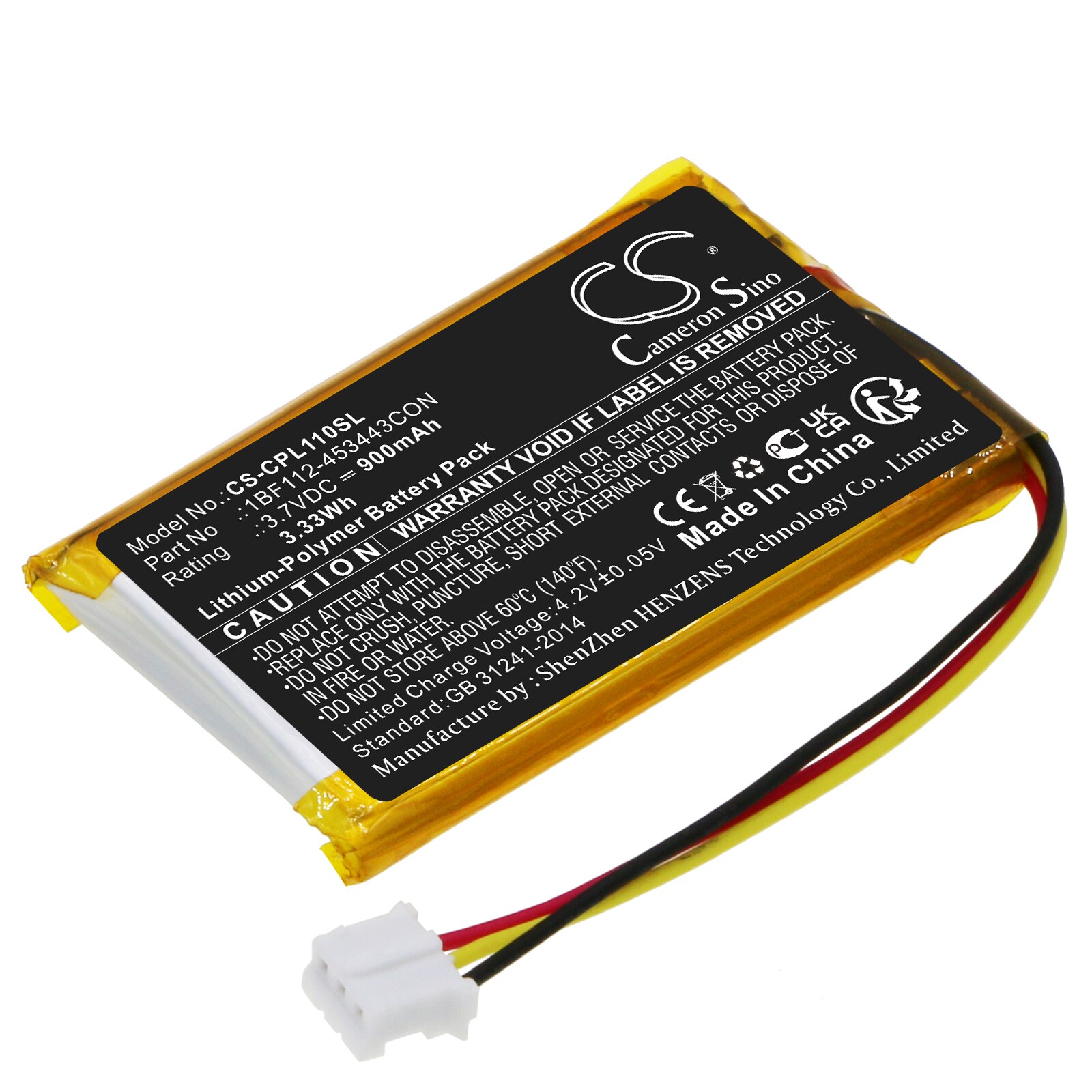 Batteri for Navigator, GPS for CalAmp LMU-1100, LMU-1200, LMU-2600 osv.