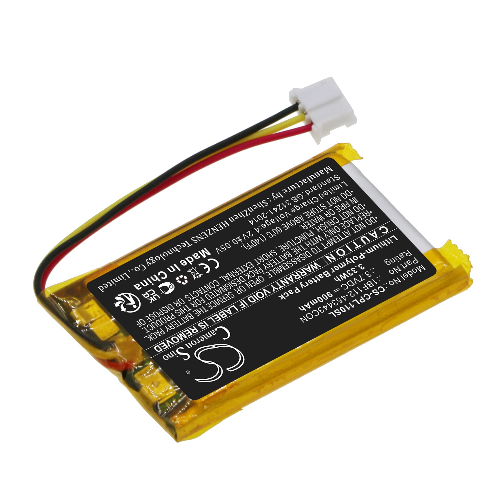 Batteri for Navigator, GPS for CalAmp LMU-1100, LMU-1200, LMU-2600 osv.